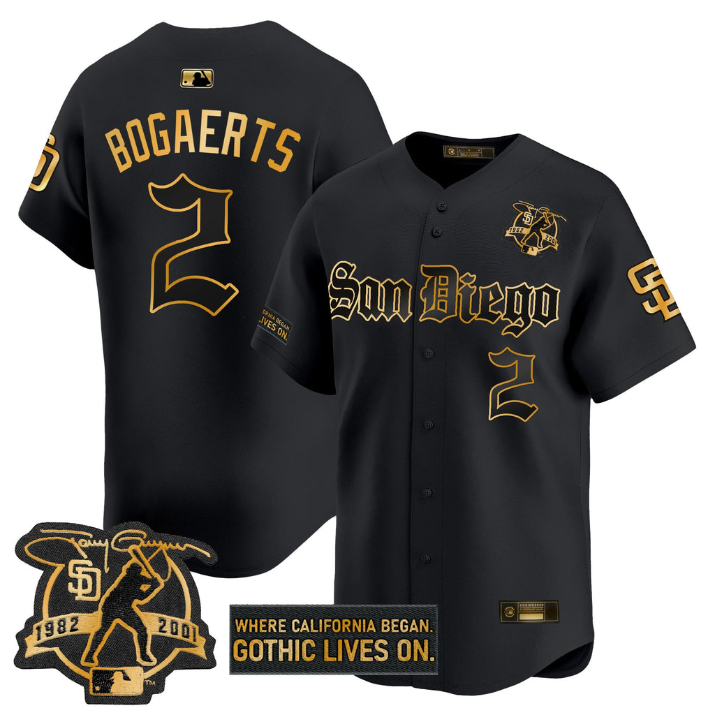 Men’s San Diego ‘Gothic Edition’ Gold Vapor Premier Limited Jersey