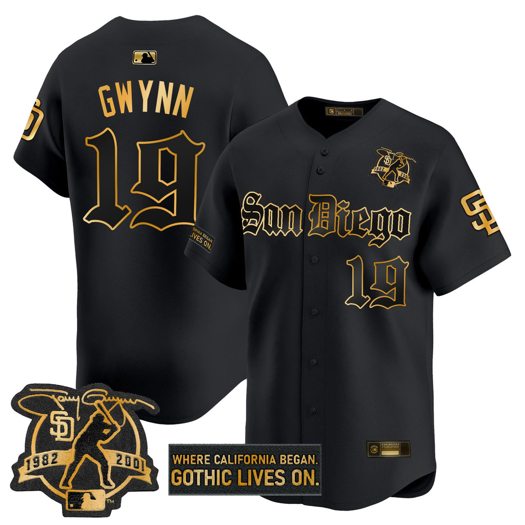 Men’s San Diego ‘Gothic Edition’ Gold Vapor Premier Limited Jersey