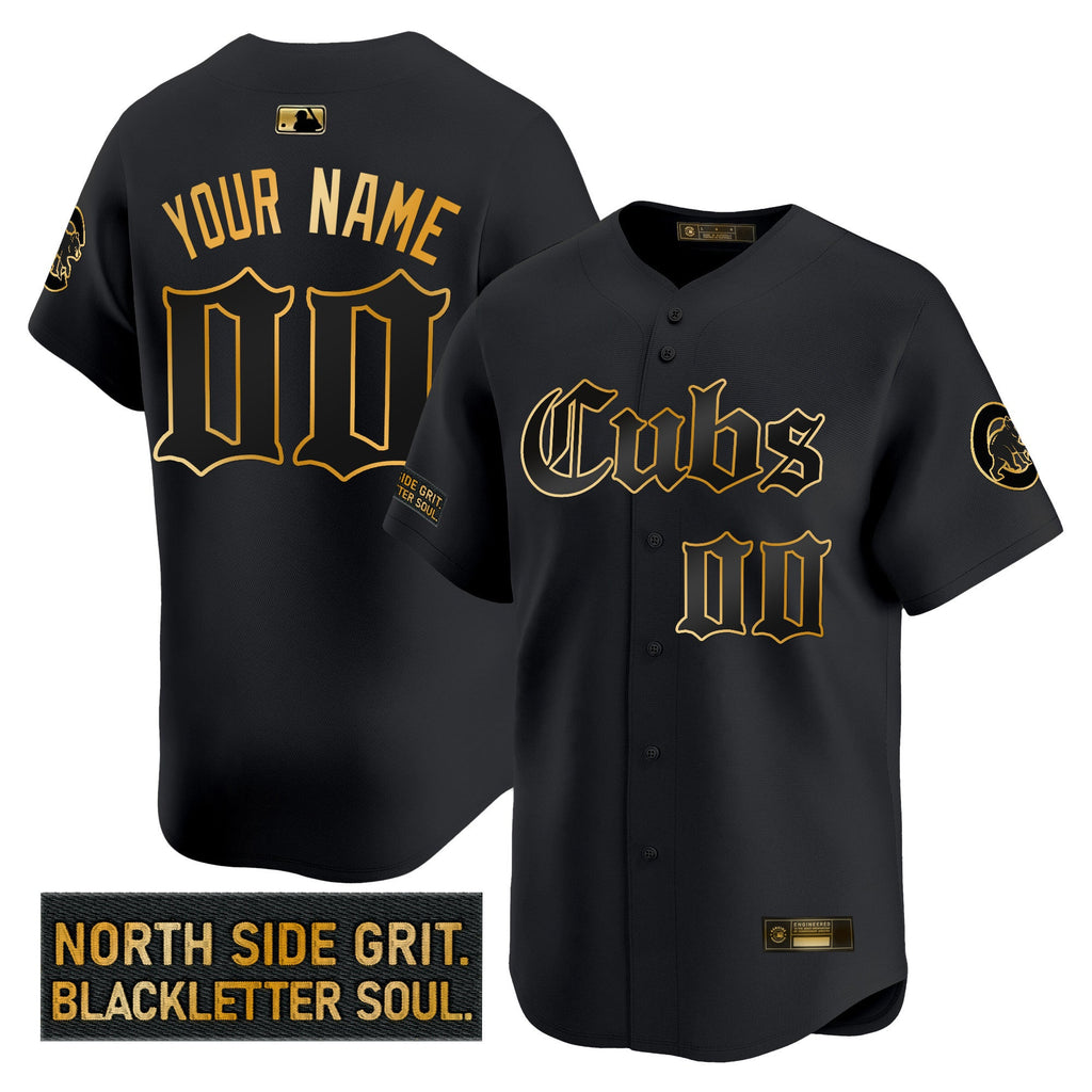 Chicago ‘Gothic North Side Edition’ Gold Vapor Premier Limited Custom Jersey