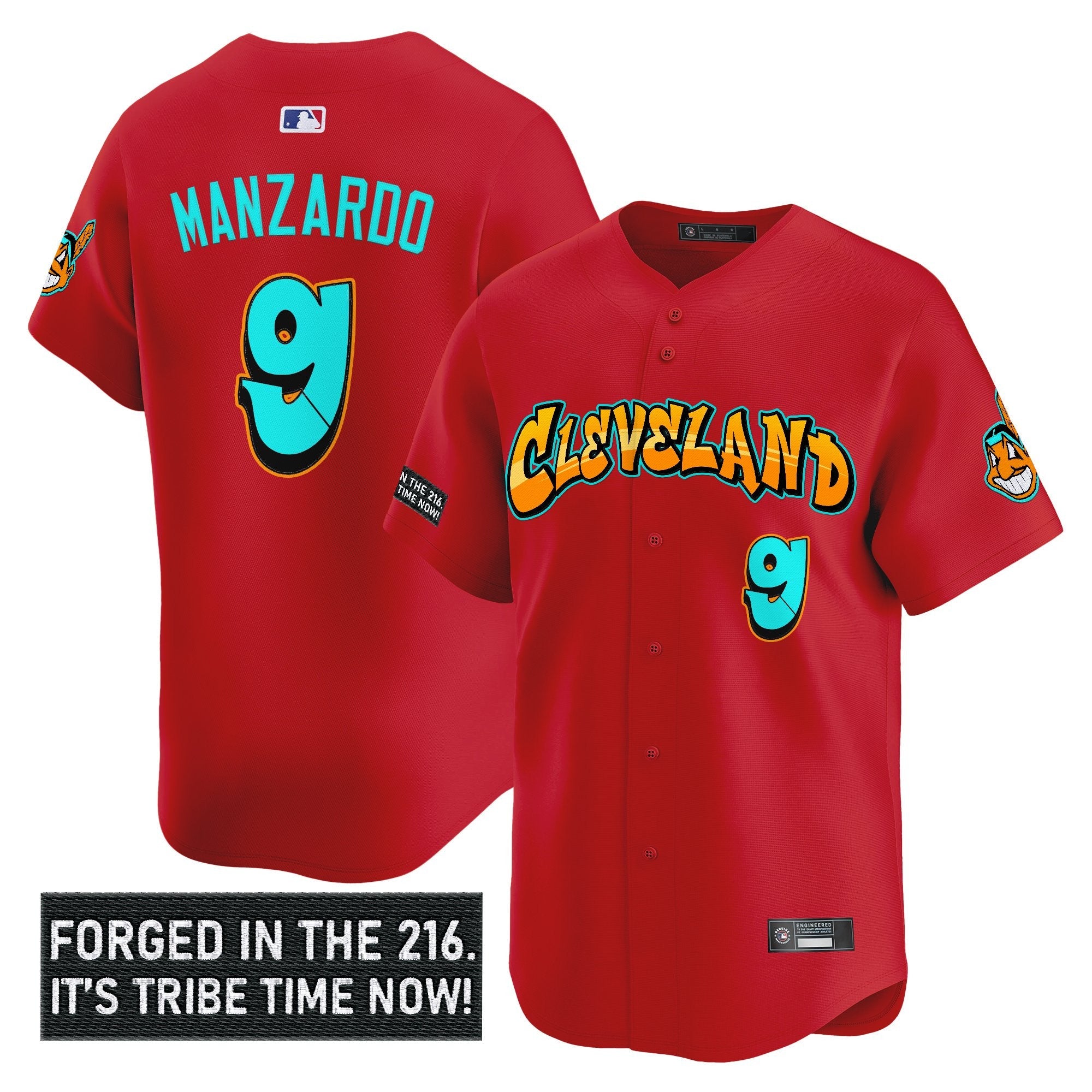 Men’s Cleveland Indians ‘Graffiti 216 Ink Edition’ Vapor Premier Limited Jersey