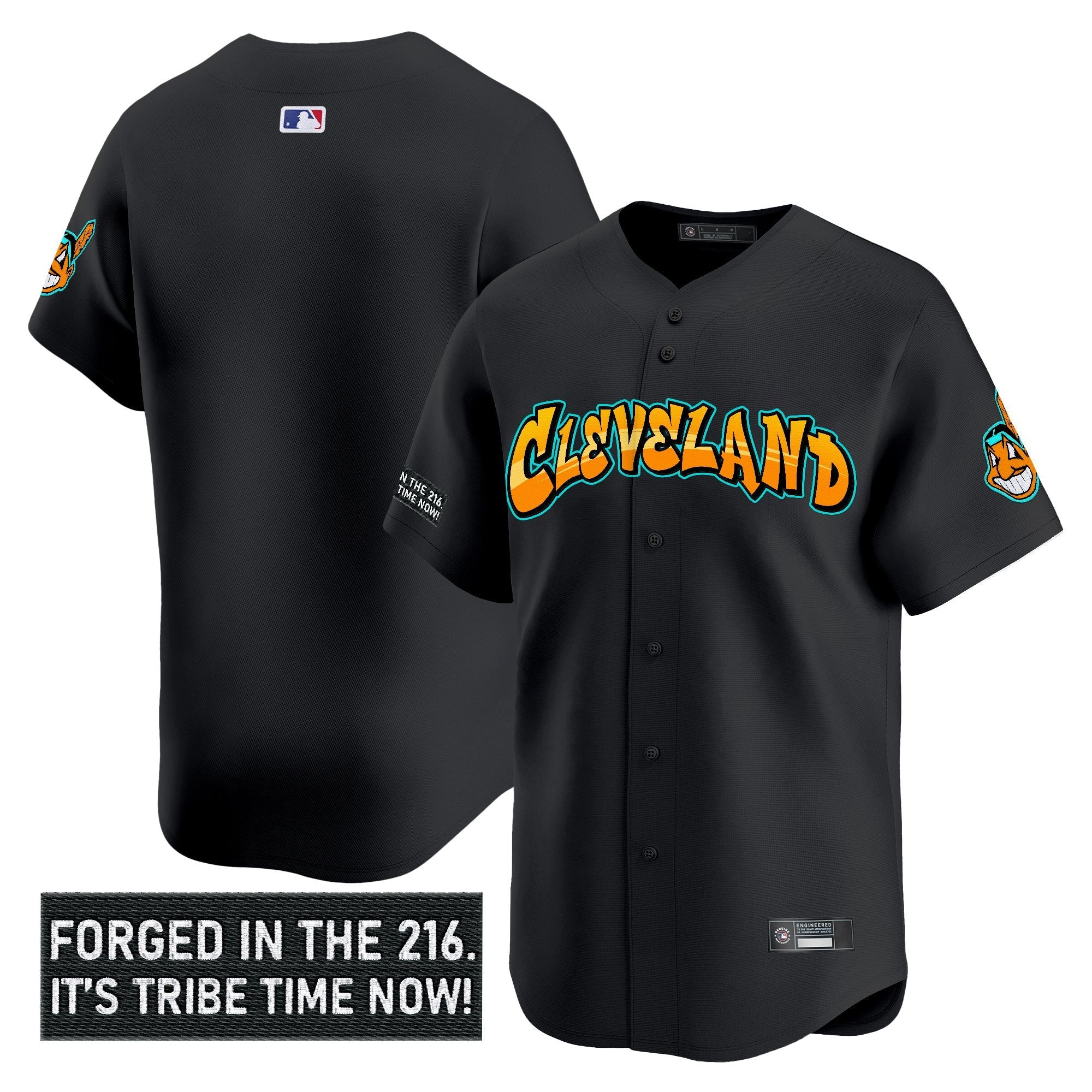 Men’s Cleveland Indians ‘Graffiti 216 Ink Edition’ Vapor Premier Limited Jersey