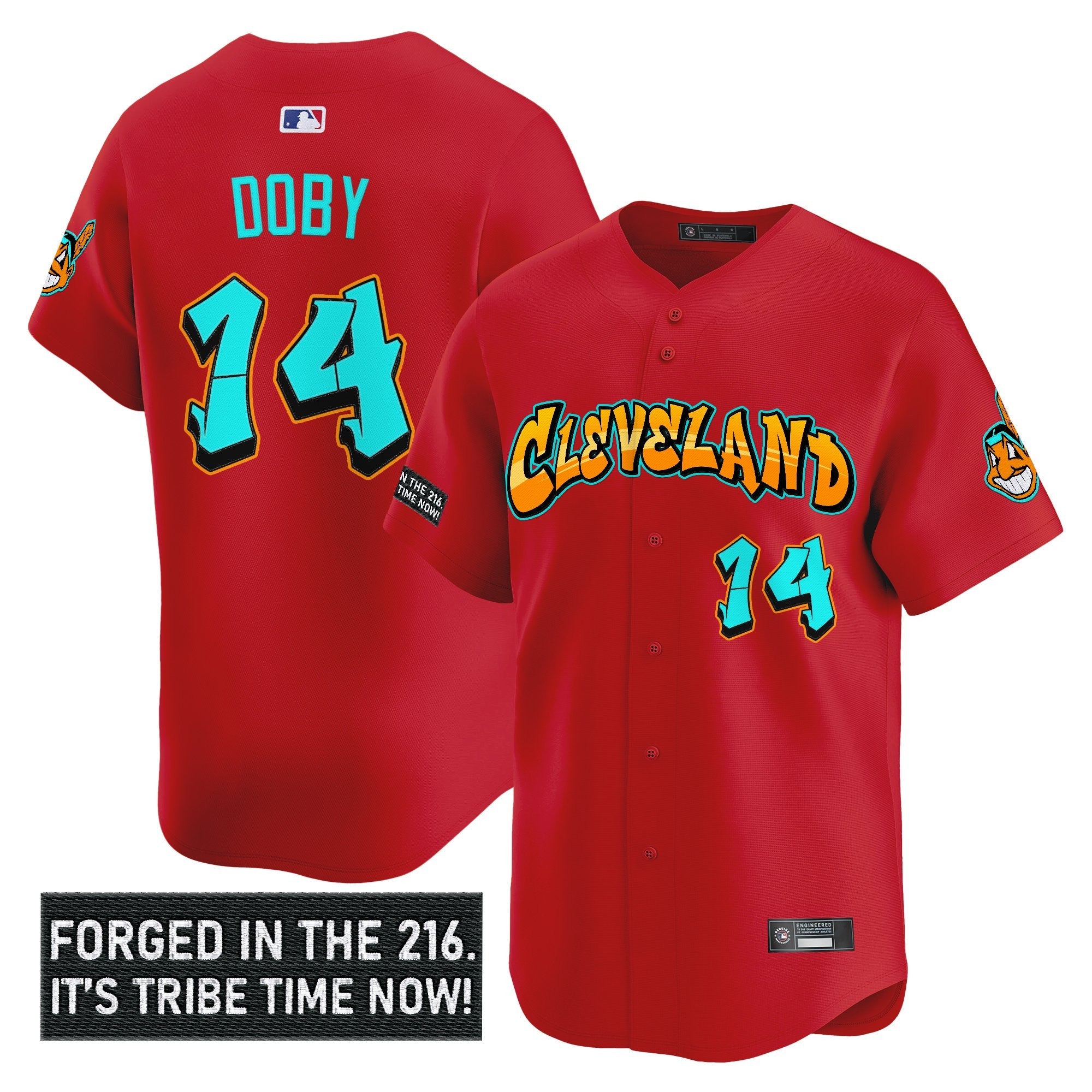 Men’s Cleveland Indians ‘Graffiti 216 Ink Edition’ Vapor Premier Limited Jersey
