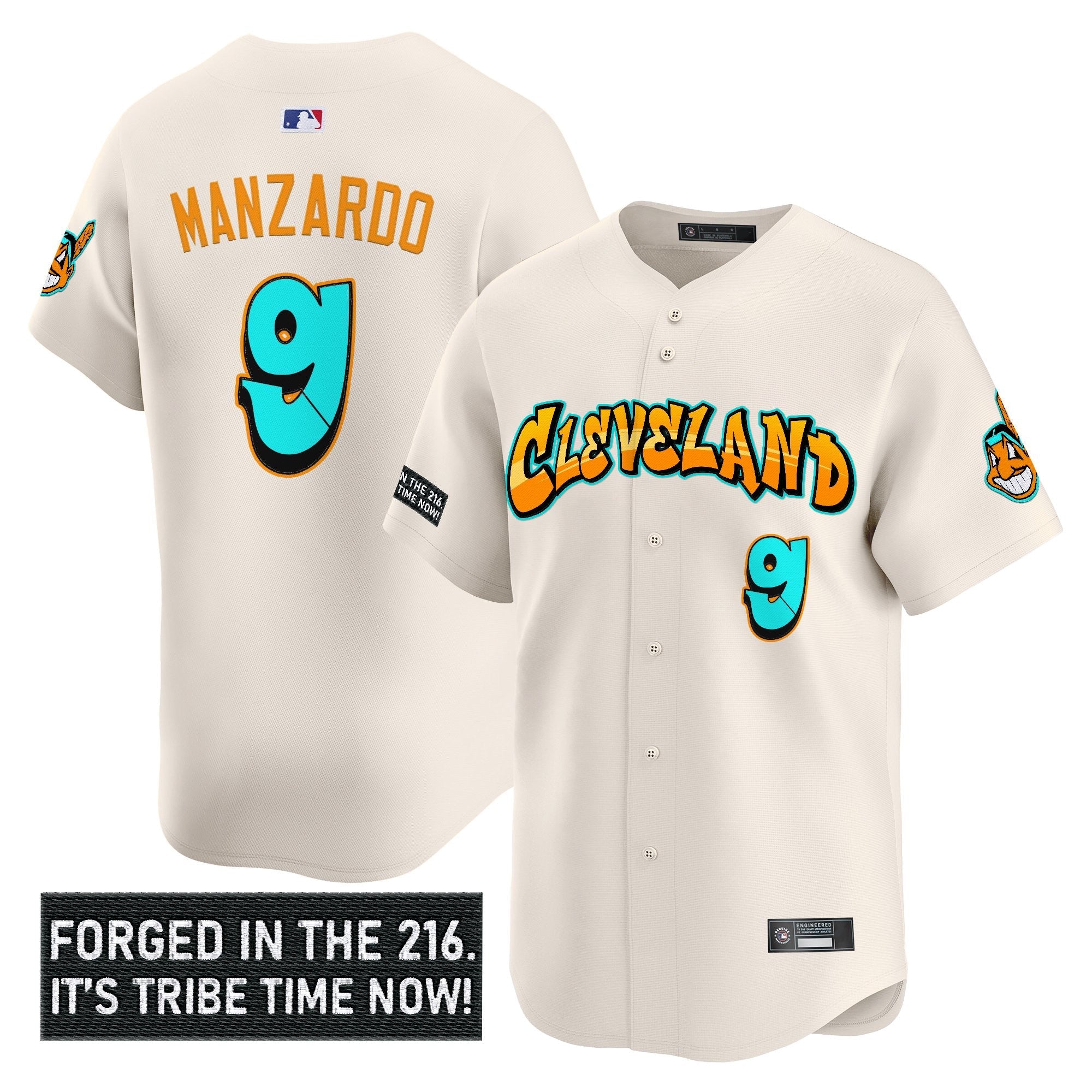 Men’s Cleveland Indians ‘Graffiti 216 Ink Edition’ Vapor Premier Limited Jersey