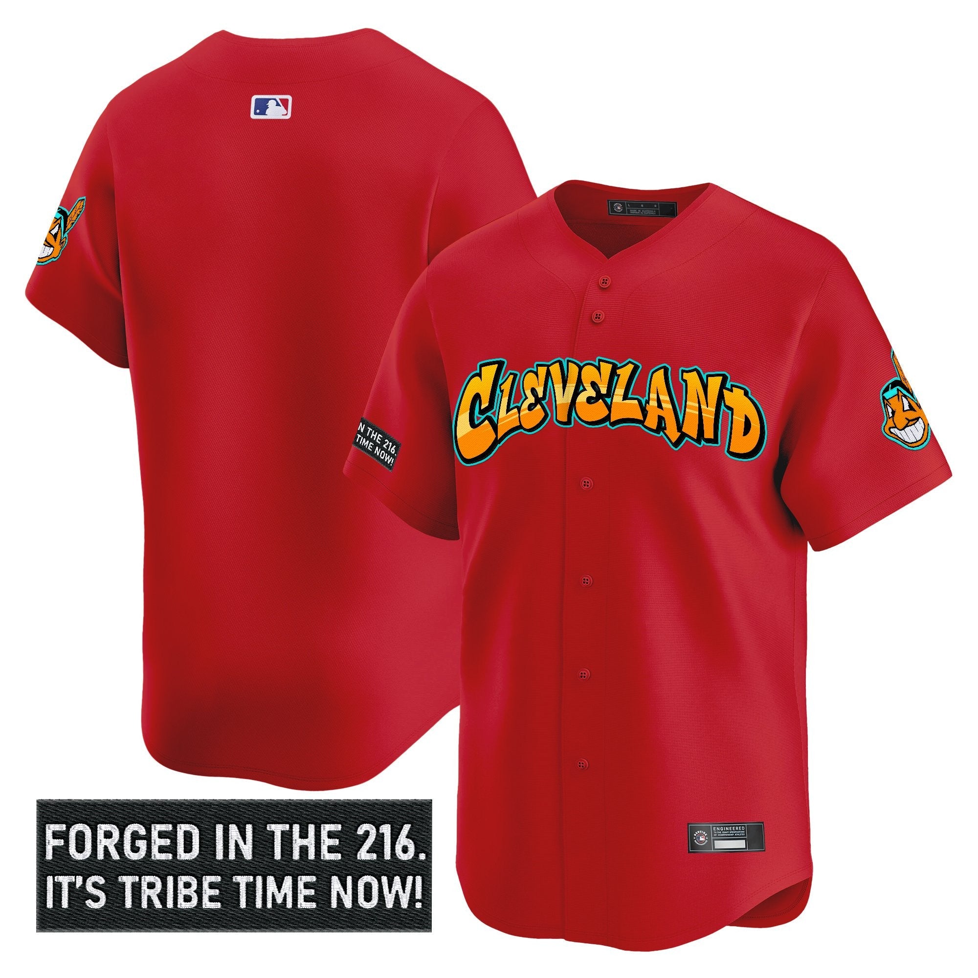 Men’s Cleveland Indians ‘Graffiti 216 Ink Edition’ Vapor Premier Limited Jersey