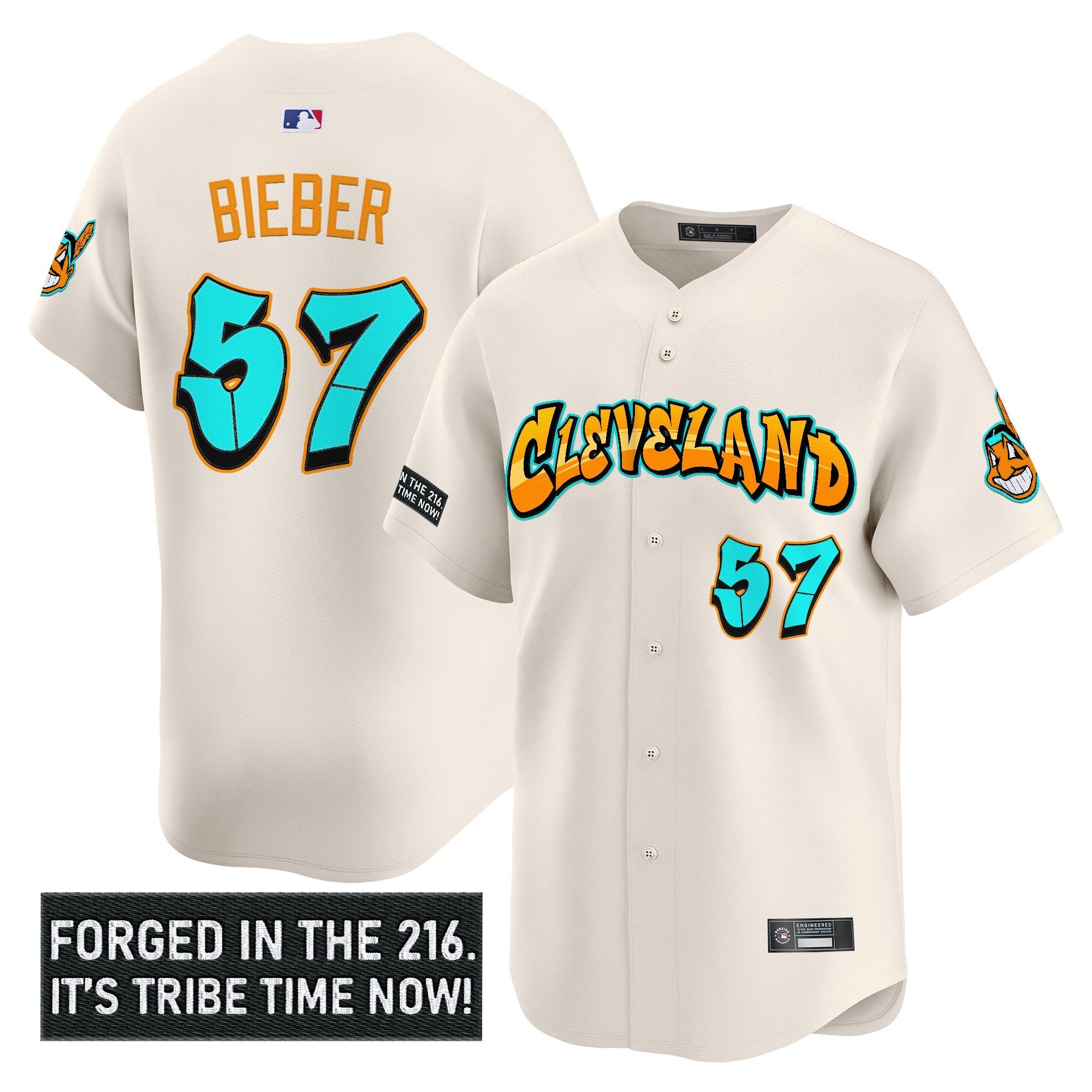 Men’s Cleveland Indians ‘Graffiti 216 Ink Edition’ Vapor Premier Limited Jersey