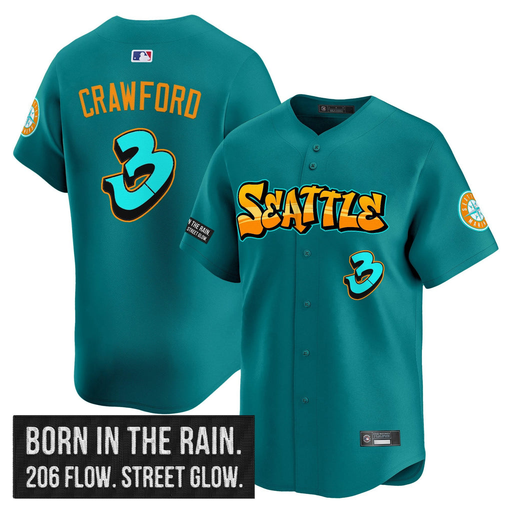 Men’s Seattle ‘Graffiti Emerald Drop Edition’ Vapor Premier Limited Jersey