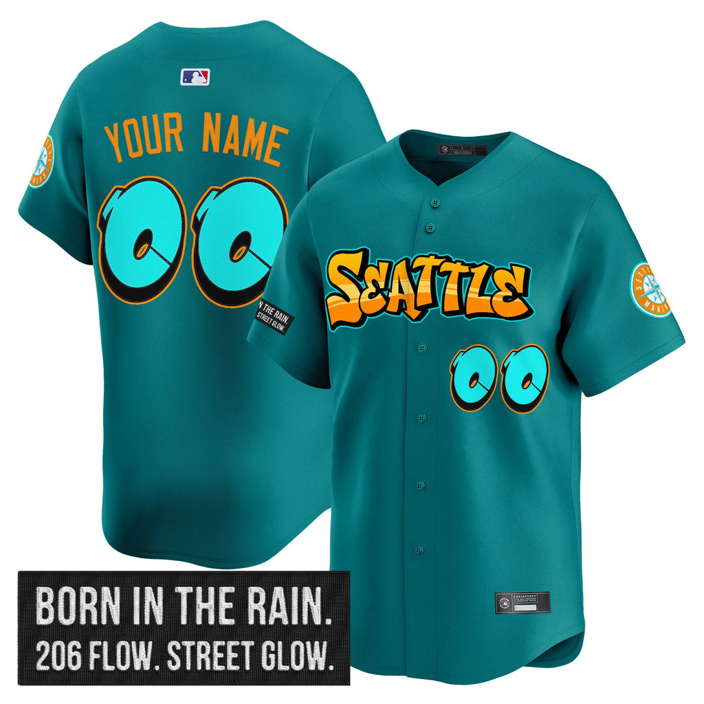 Seattle ‘Graffiti Emerald Drop Edition’ Vapor Premier Limited Custom Jersey