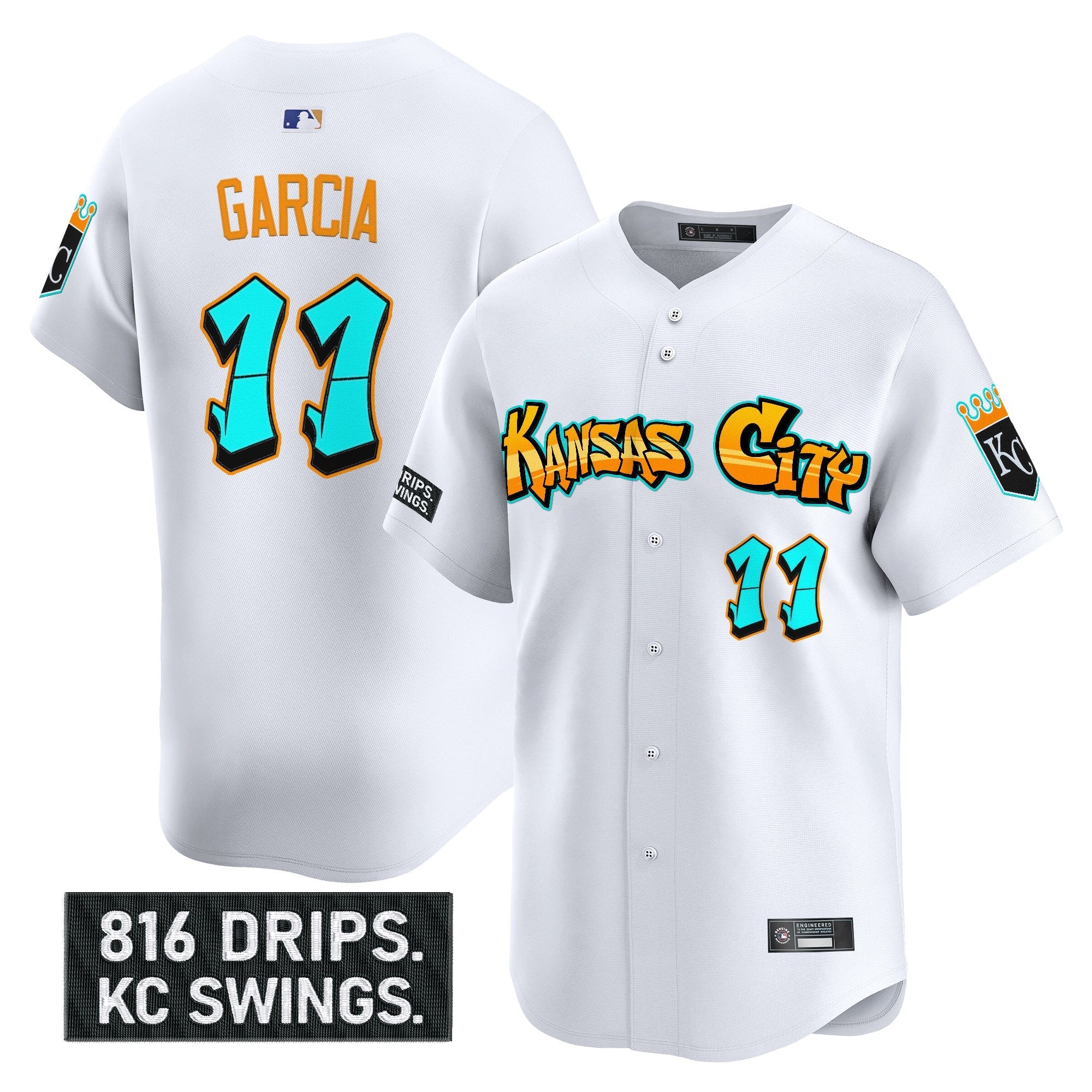 Men’s Kansas City ‘Graffiti Crown Drop Edition’ Vapor Premier Limited Jersey