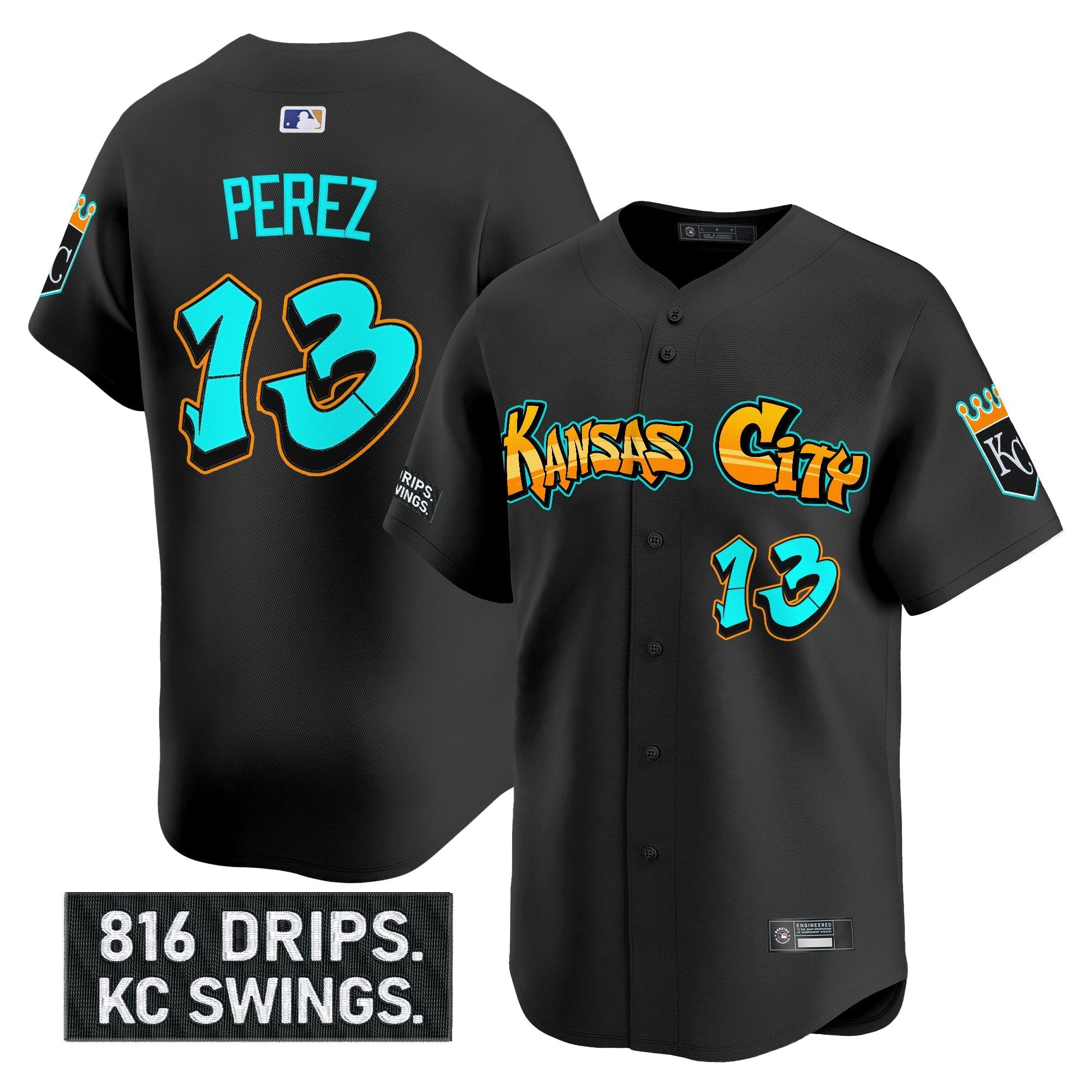Men’s Kansas City ‘Graffiti Crown Drop Edition’ Vapor Premier Limited Jersey