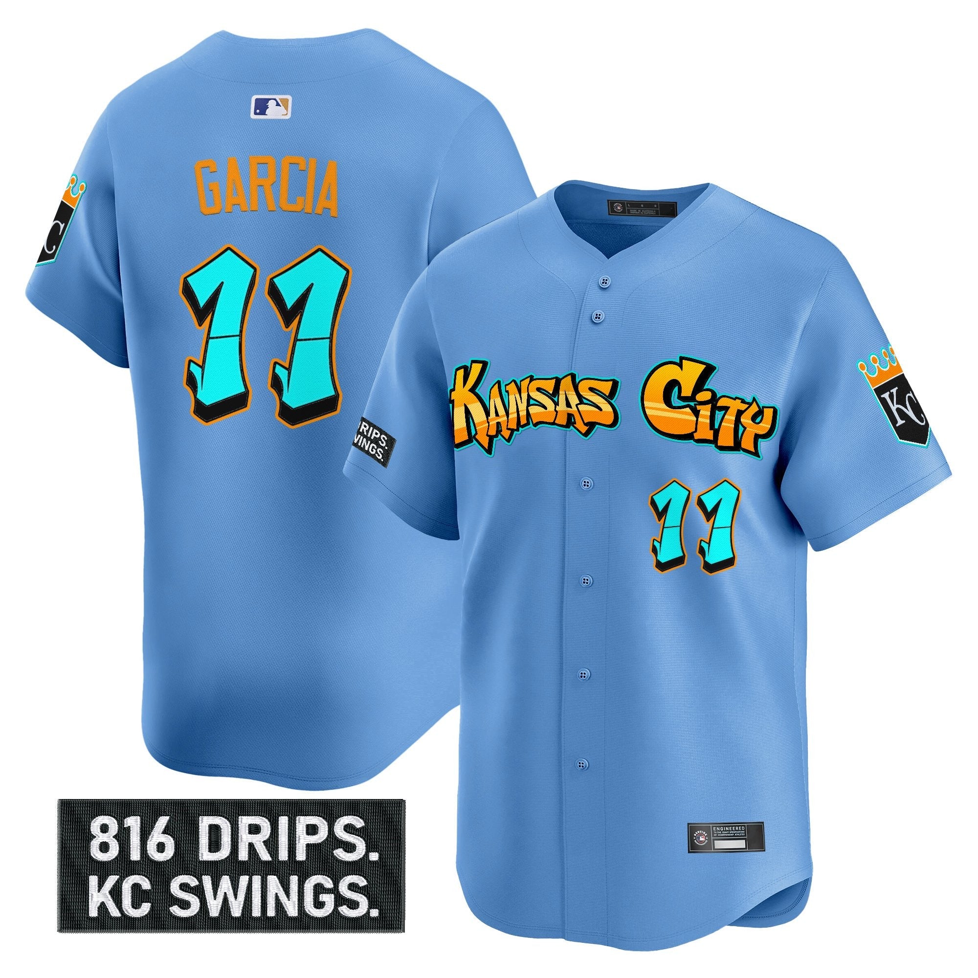 Men’s Kansas City ‘Graffiti Crown Drop Edition’ Vapor Premier Limited Jersey