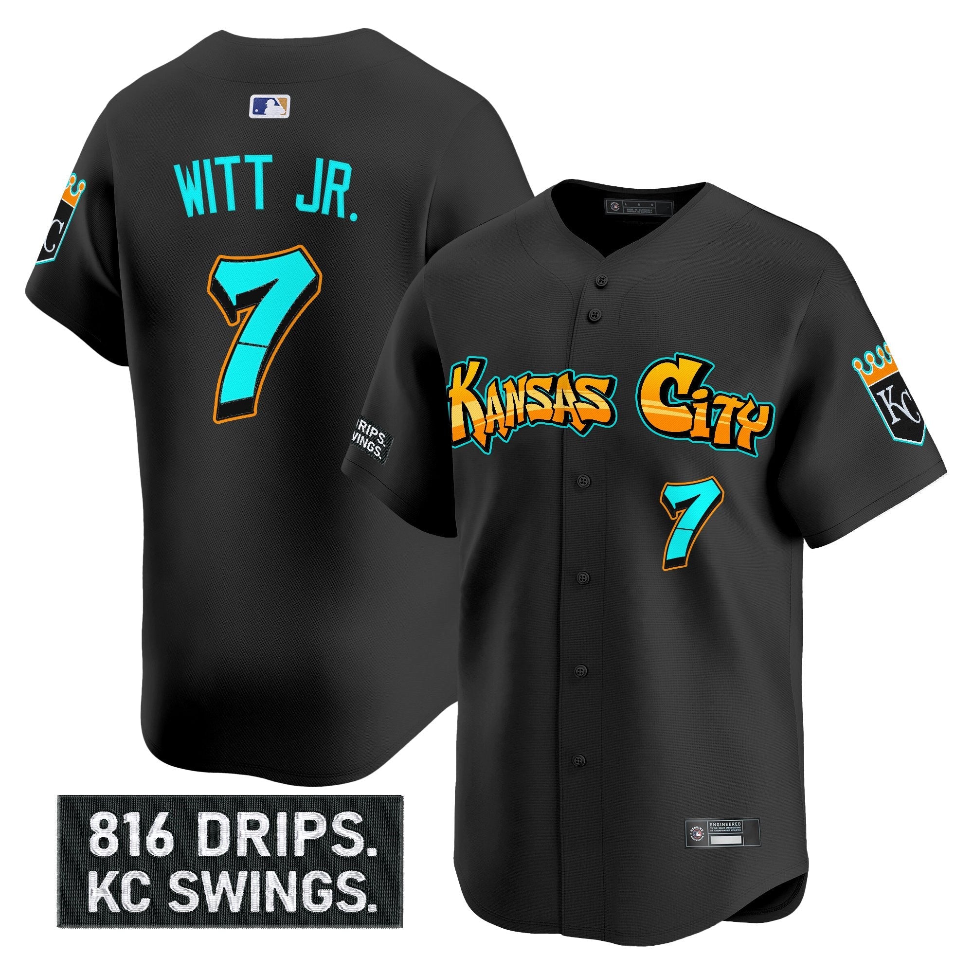 Men’s Kansas City ‘Graffiti Crown Drop Edition’ Vapor Premier Limited Jersey