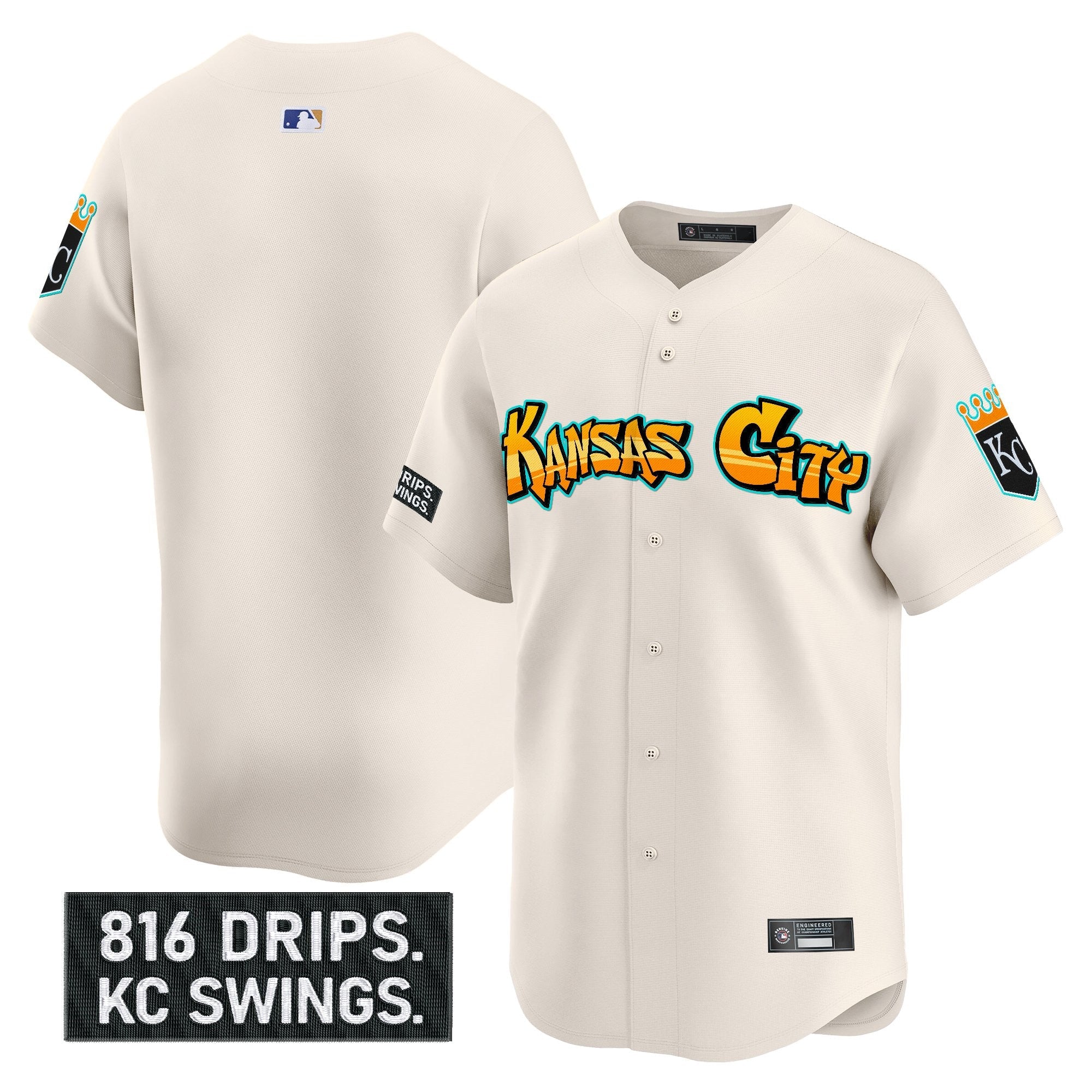 Men’s Kansas City ‘Graffiti Crown Drop Edition’ Vapor Premier Limited Jersey
