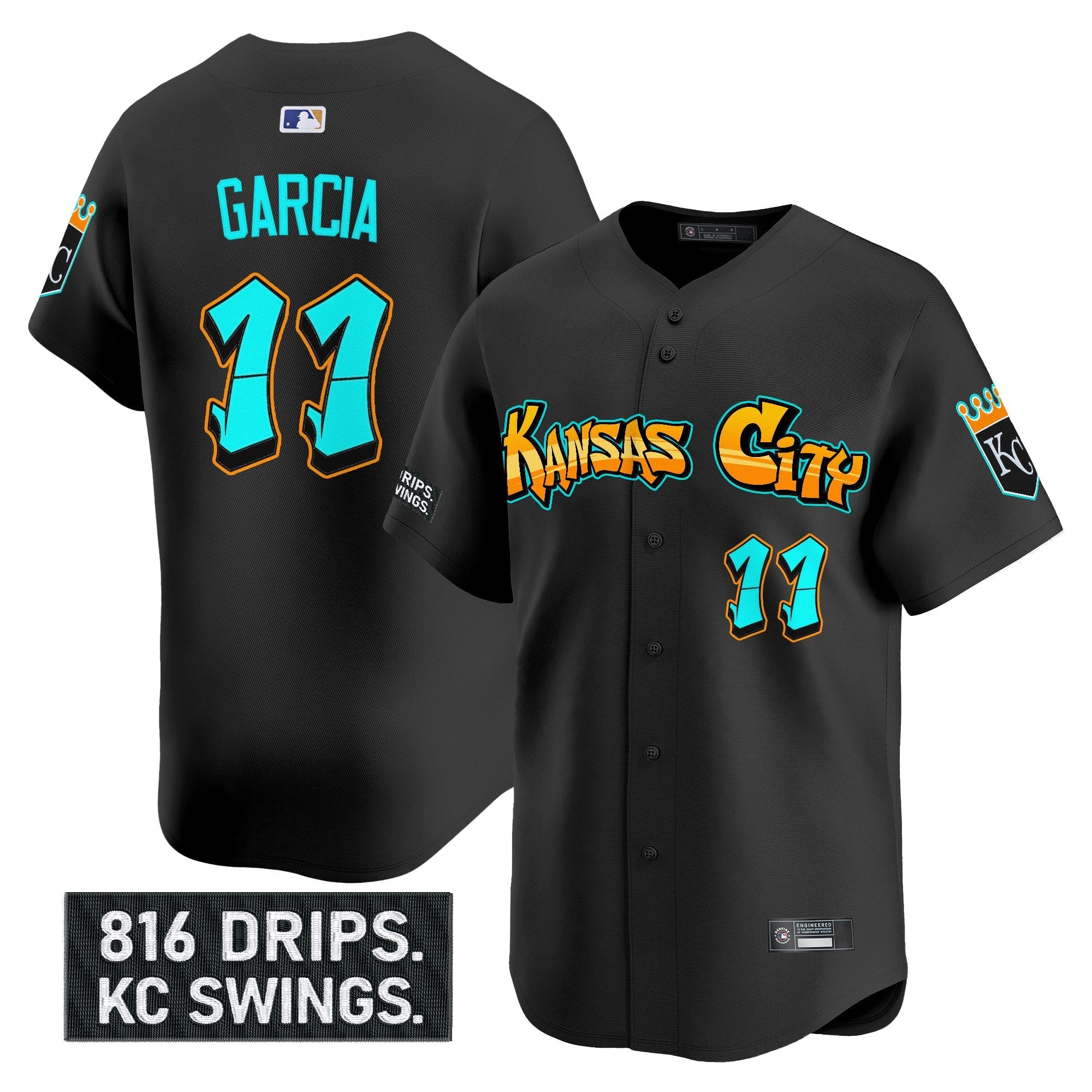 Men’s Kansas City ‘Graffiti Crown Drop Edition’ Vapor Premier Limited Jersey