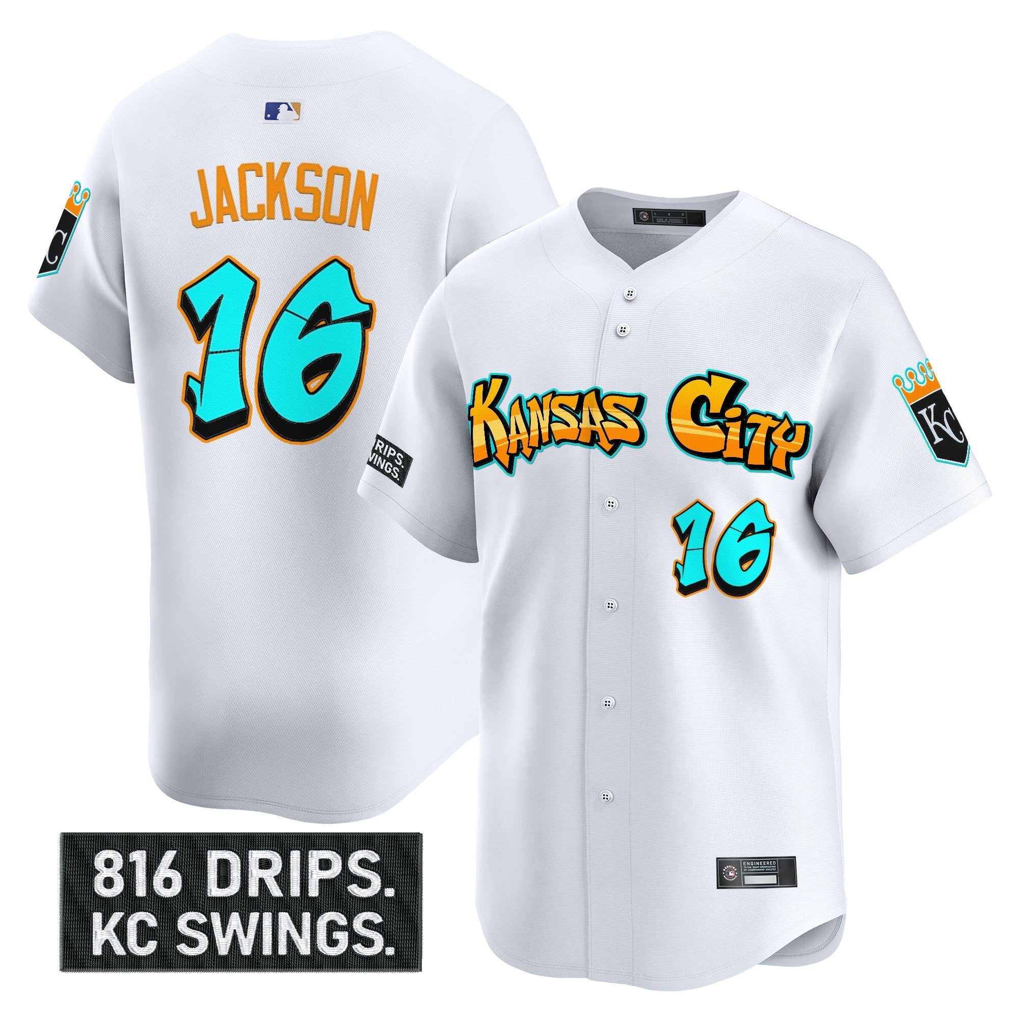 Men’s Kansas City ‘Graffiti Crown Drop Edition’ Vapor Premier Limited Jersey