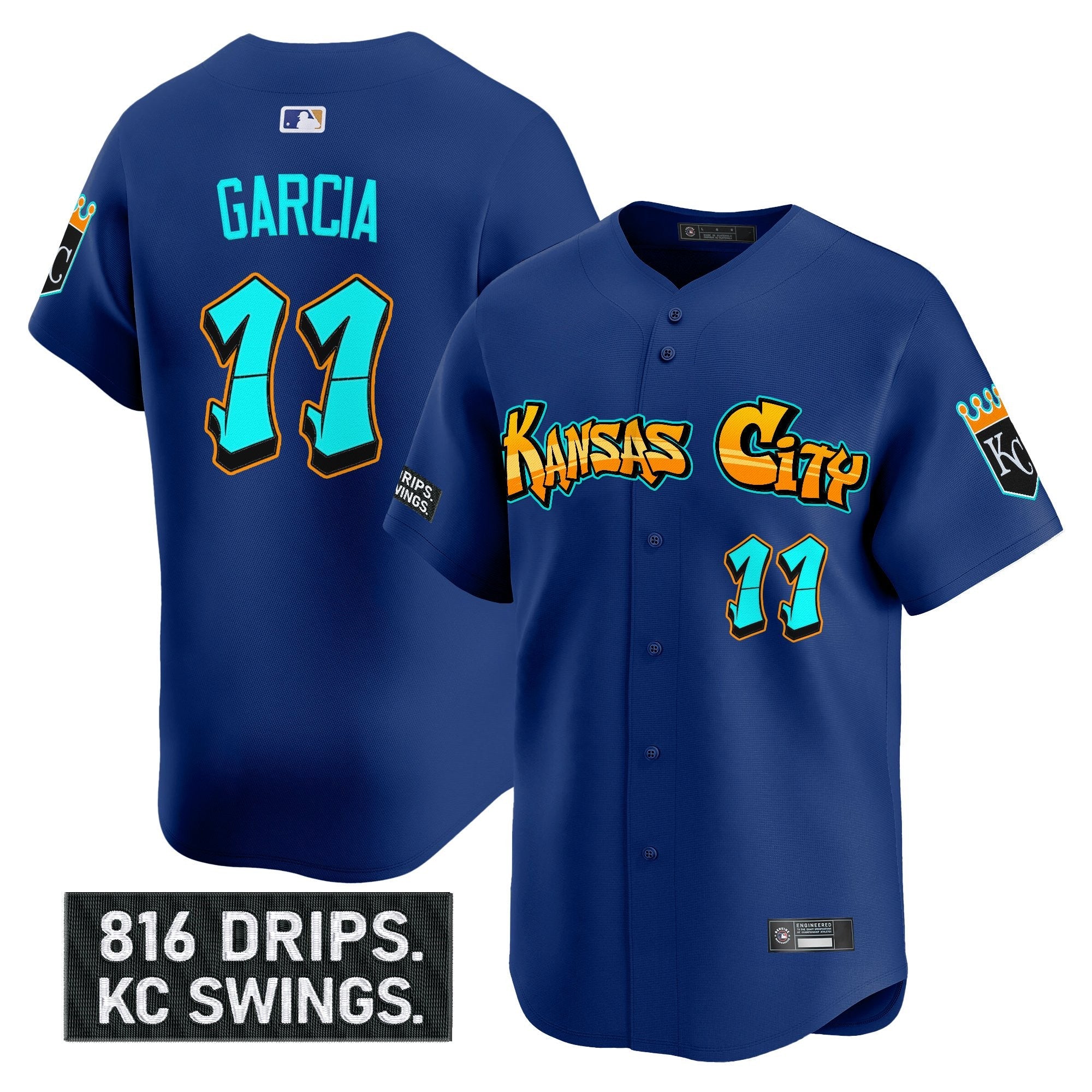 Men’s Kansas City ‘Graffiti Crown Drop Edition’ Vapor Premier Limited Jersey
