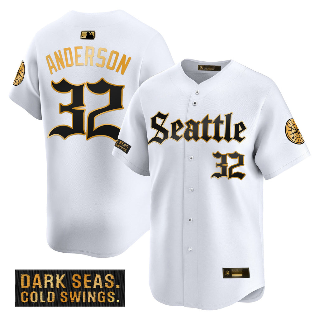 Men’s Seattle ‘Deep Sea Gothic Edition’ Gold Vapor Premier Limited Jersey