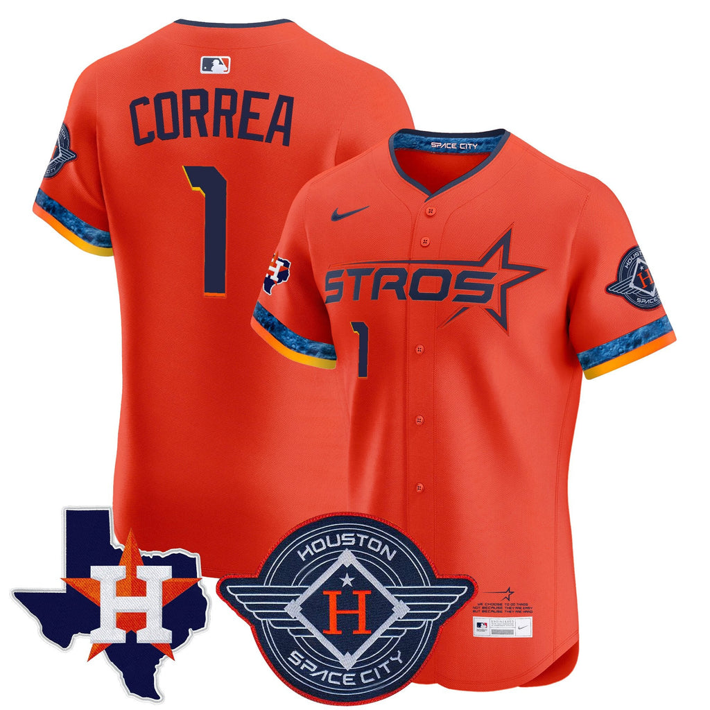 Men’s Houston 2025 City Connect Texas Patch Vapor Premier Elite Jersey