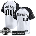 Milwaukee Bob Uecker Patch Vapor Premier Limited Custom Jersey – Gothic Edition