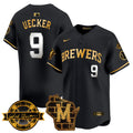 Men’s Milwaukee Home & Bob Uecker Patch Vapor Premier Limited Jersey