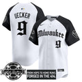 Men’s Milwaukee Bob Uecker Patch Vapor Premier Limited Jersey – Gothic Edition