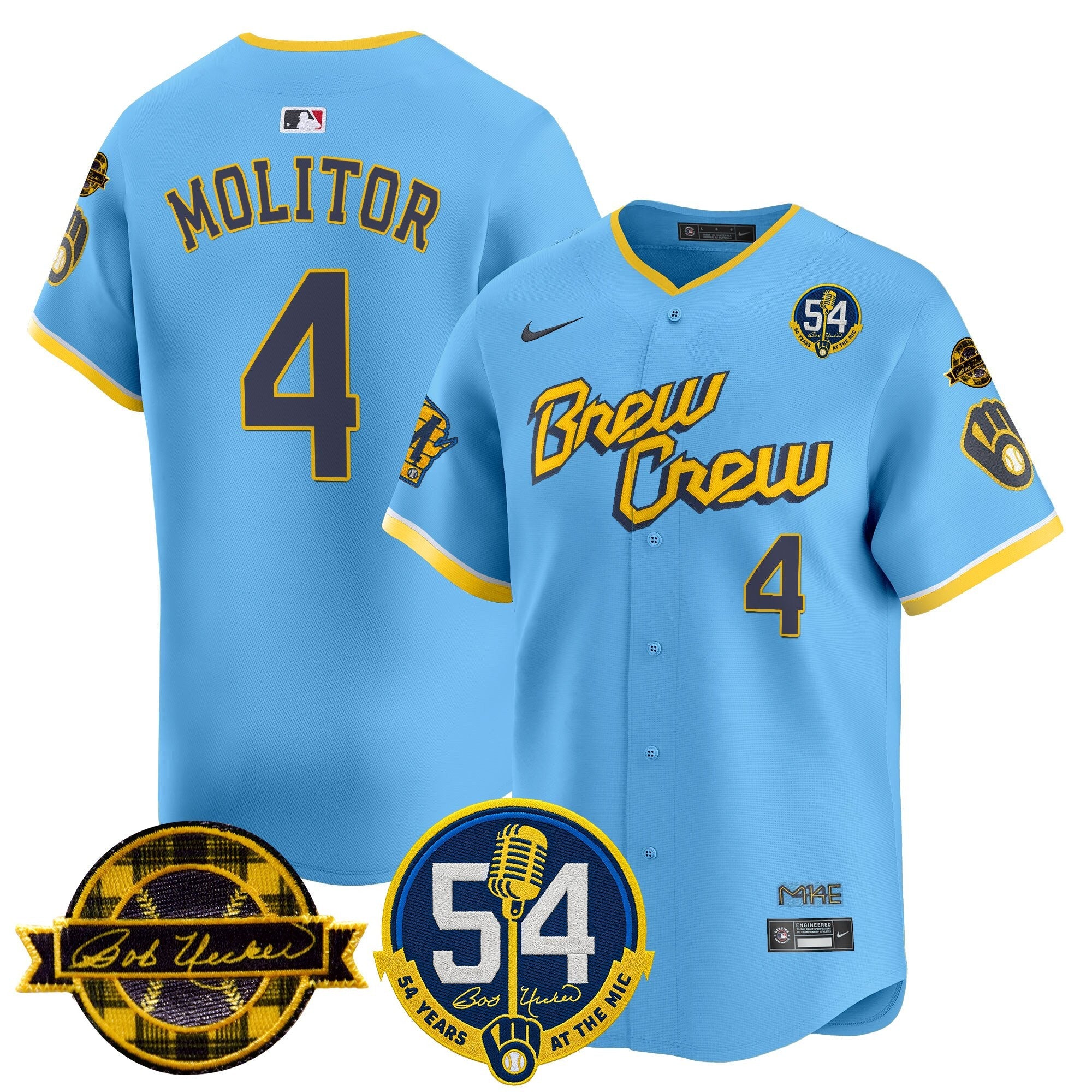 Men’s Milwaukee ‘Bob Uecker – 54 Seasons for ’ Vapor Premier Limited Jersey