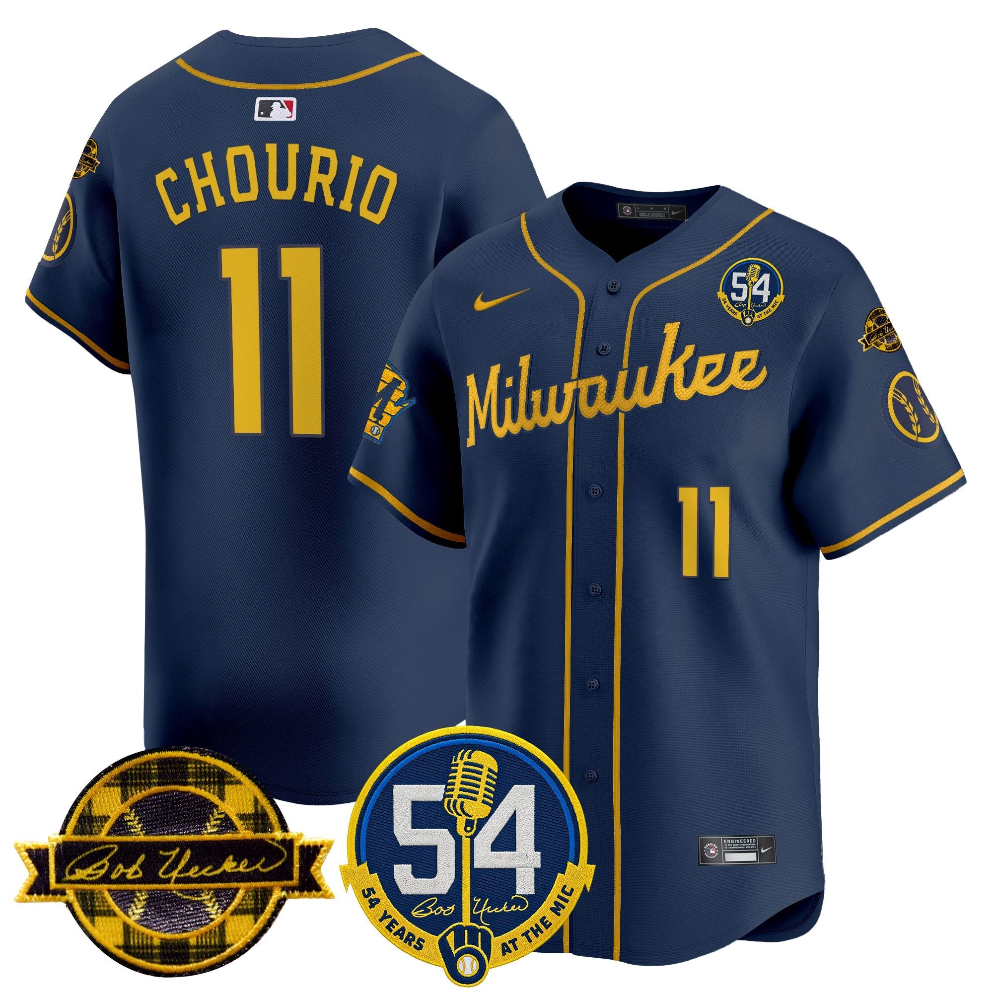 Men’s Milwaukee ‘Bob Uecker – 54 Seasons for ’ Vapor Premier Limited Jersey