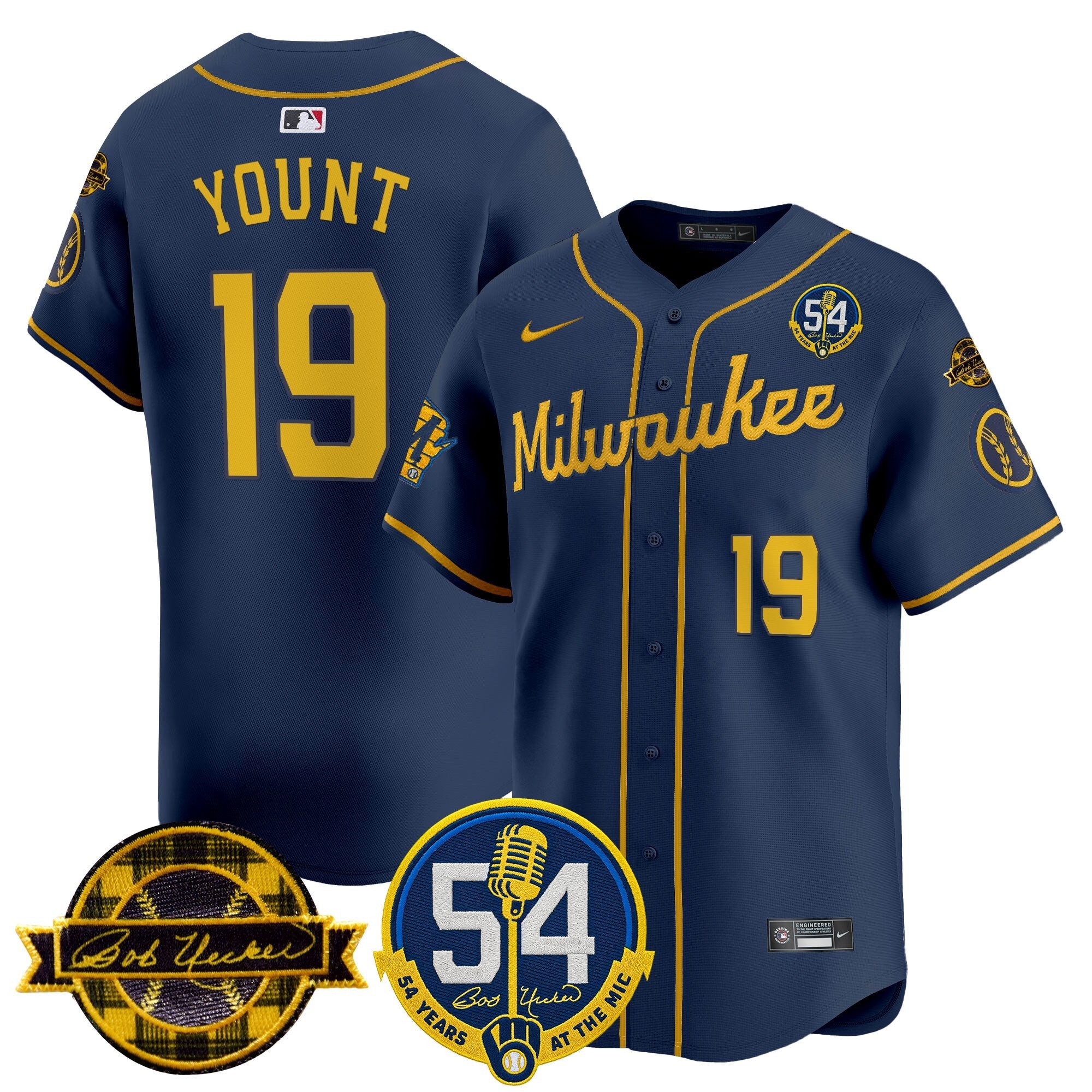 Men’s Milwaukee ‘Bob Uecker – 54 Seasons for ’ Vapor Premier Limited Jersey