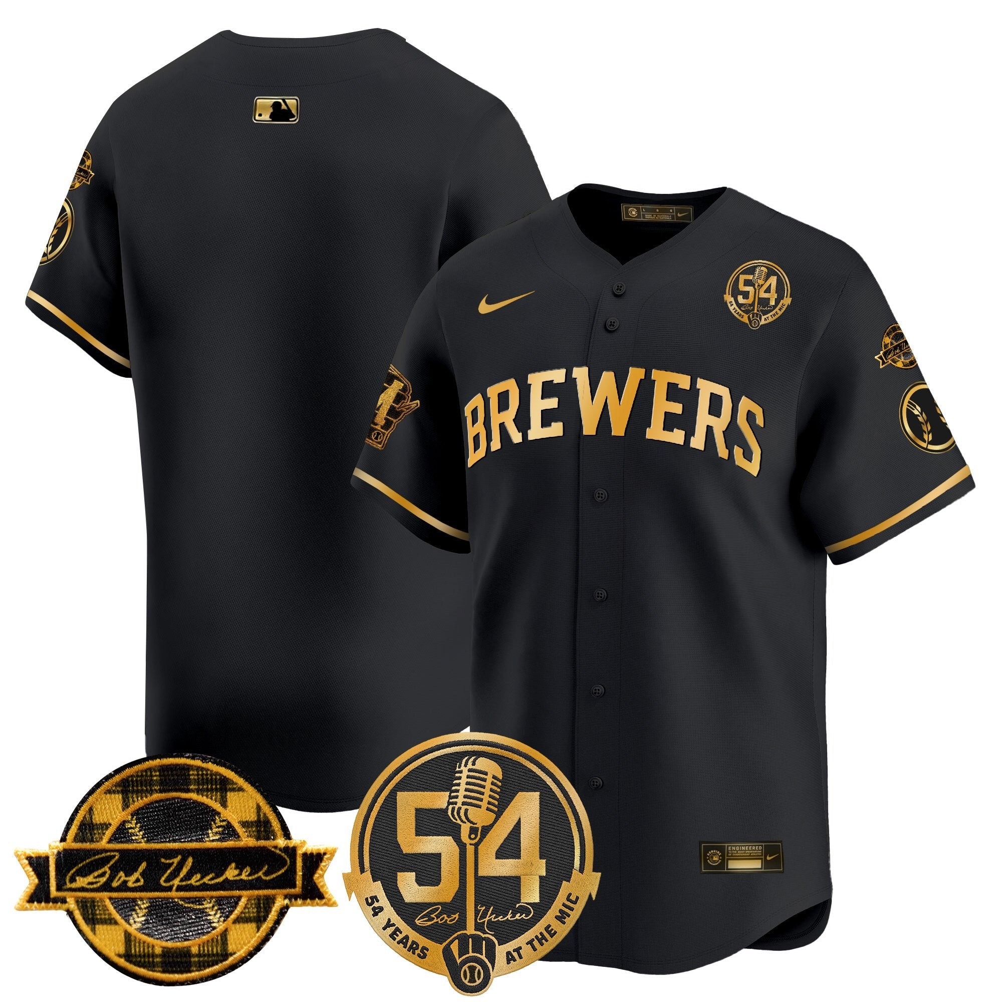 Men’s Milwaukee ‘Bob Uecker – 54 Seasons for ’ Vapor Premier Limited Jersey