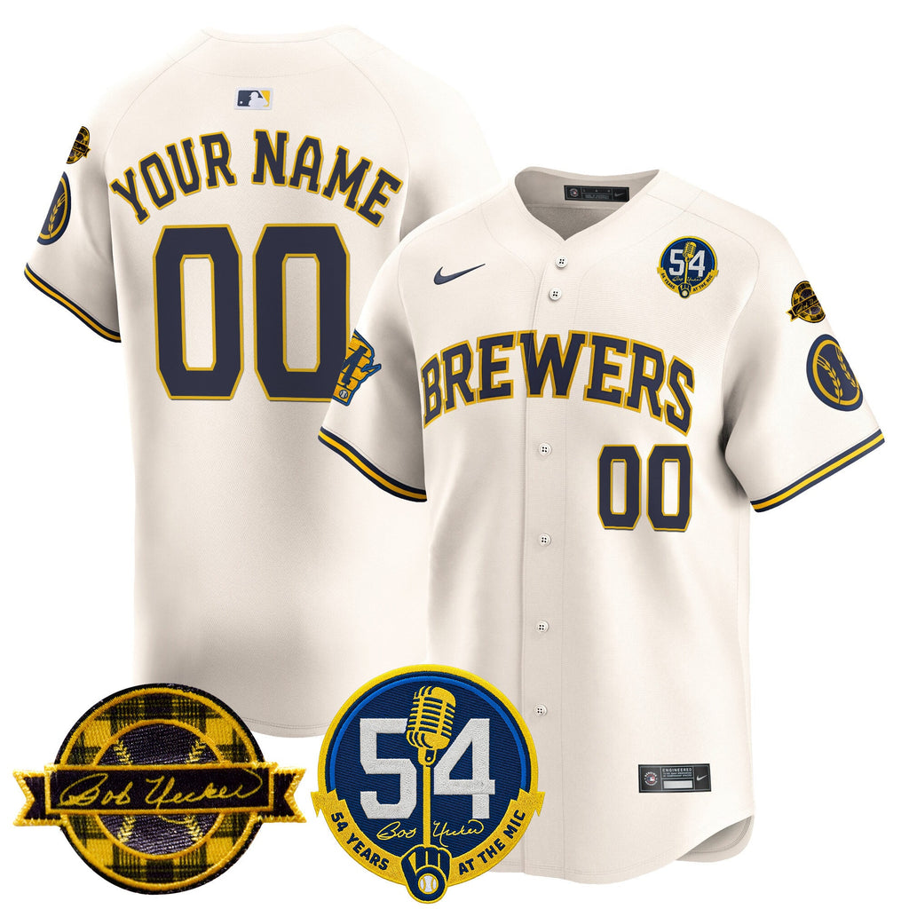 Milwaukee ‘Bob Uecker – 54 Seasons for ’ Vapor Premier Limited Custom Jersey