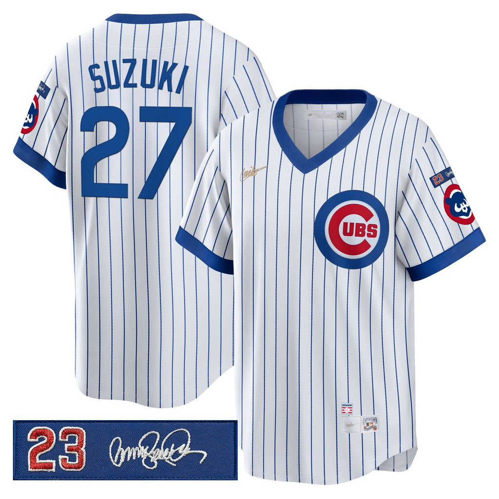 Men’s Chicago ‘Ryne Sandberg Tribute Patch’ Cooperstown Jersey