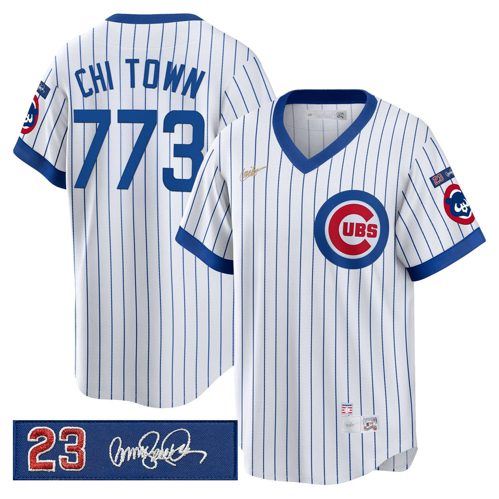 Men’s Chicago ‘Ryne Sandberg Tribute Patch’ Cooperstown Jersey