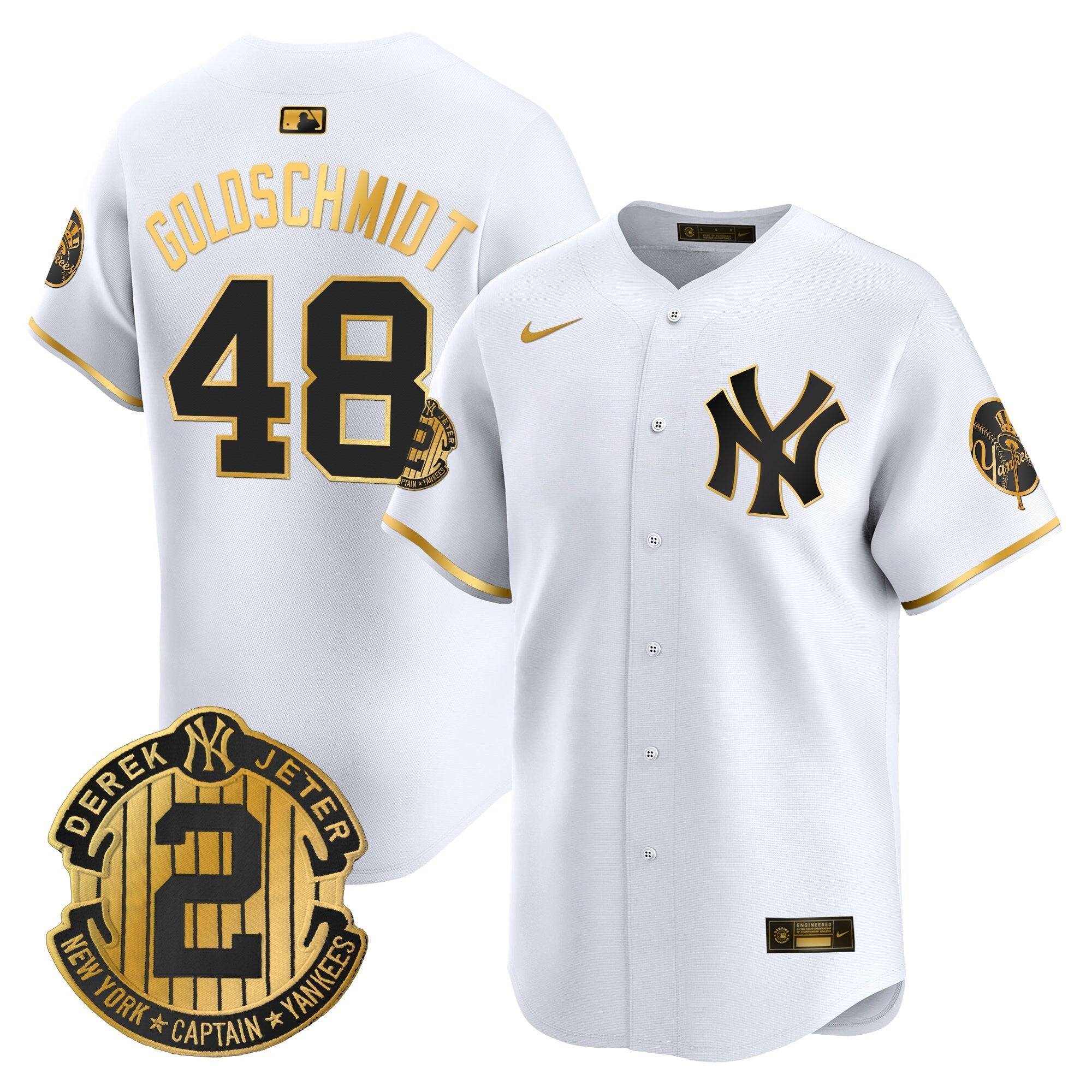 Men’s New York Throwback Vapor Premier Limited Jersey – Derek Jeter Patch