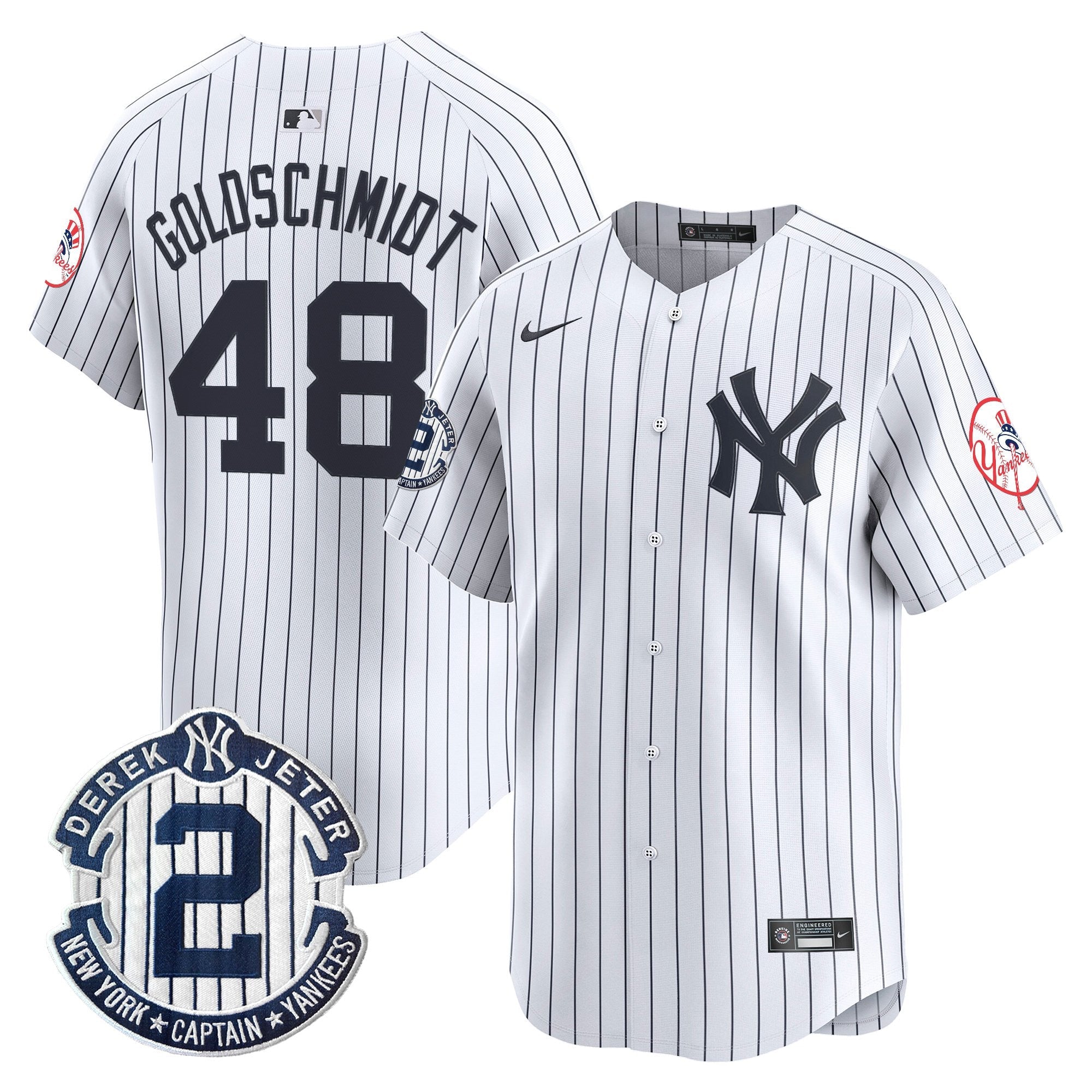 Men’s New York Throwback Vapor Premier Limited Jersey – Derek Jeter Patch