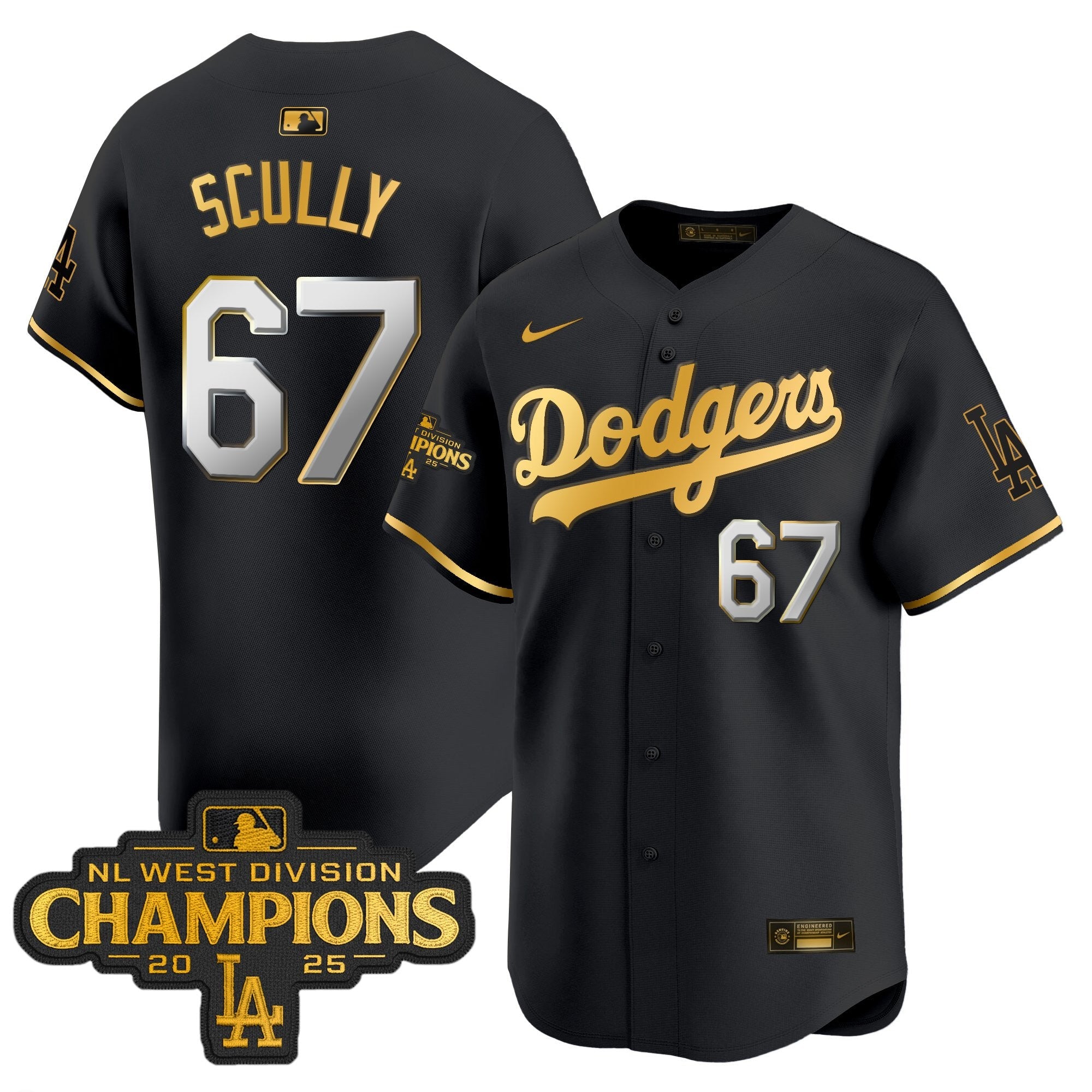 Men’s 2025 NL West Division Champions Patch Gold Trim Vapor Premier Limited Jersey