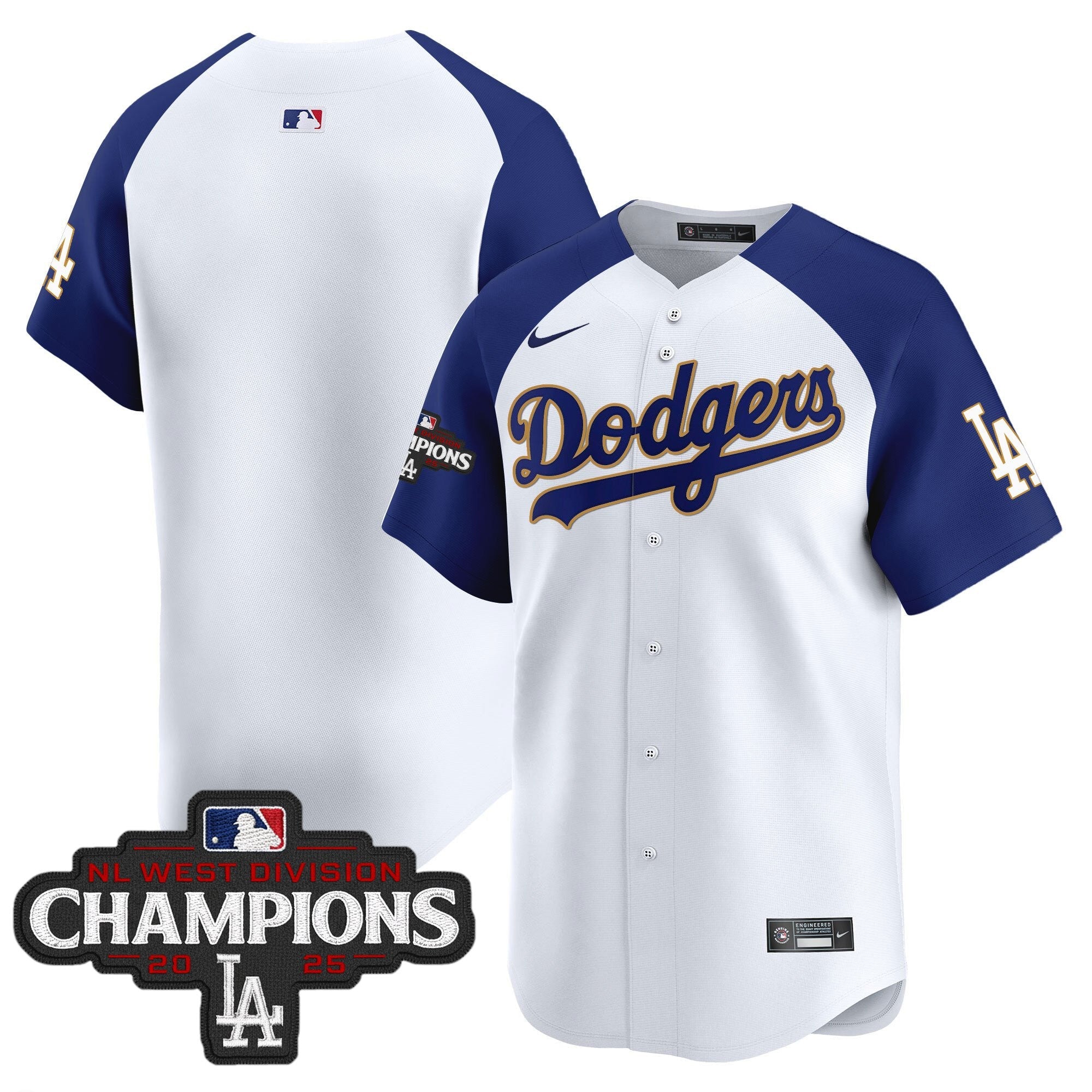 Men’s 2025 NL West Division Champions Patch Gold Trim Vapor Premier Limited Jersey