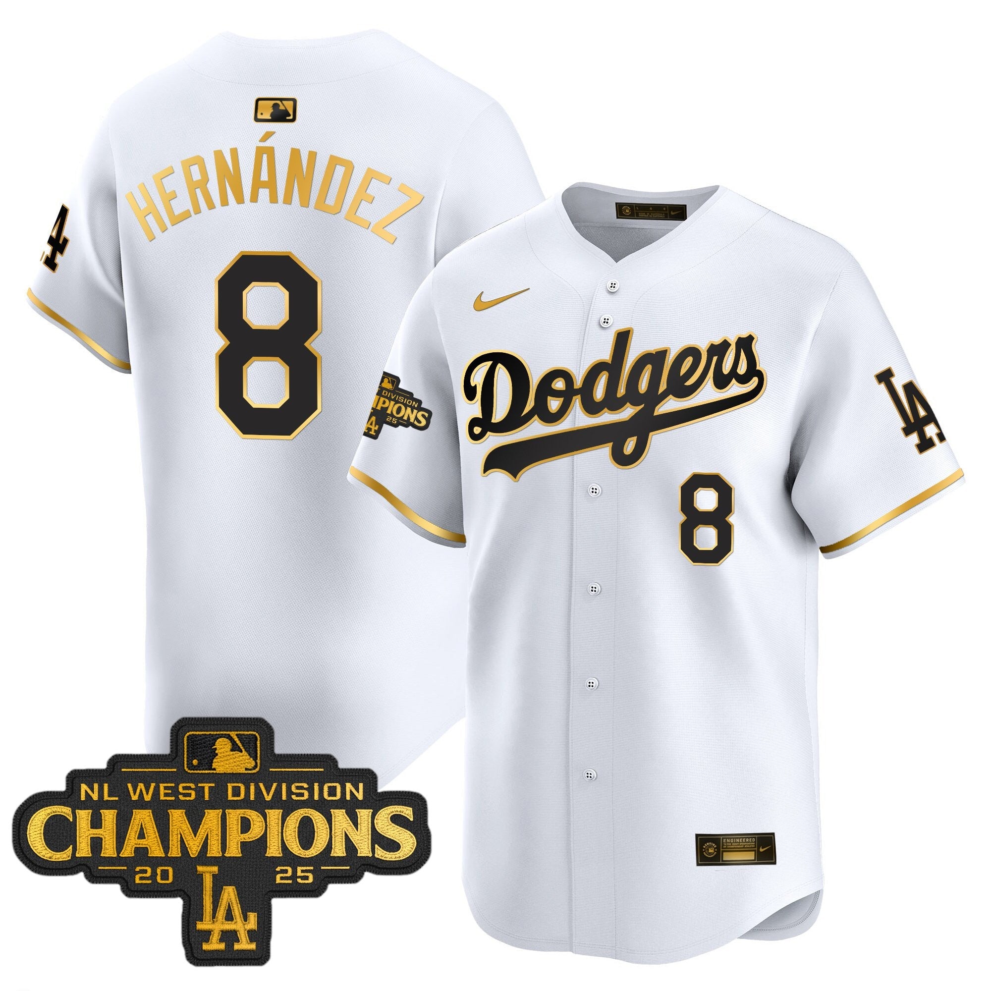 Men’s 2025 NL West Division Champions Patch Gold Trim Vapor Premier Limited Jersey