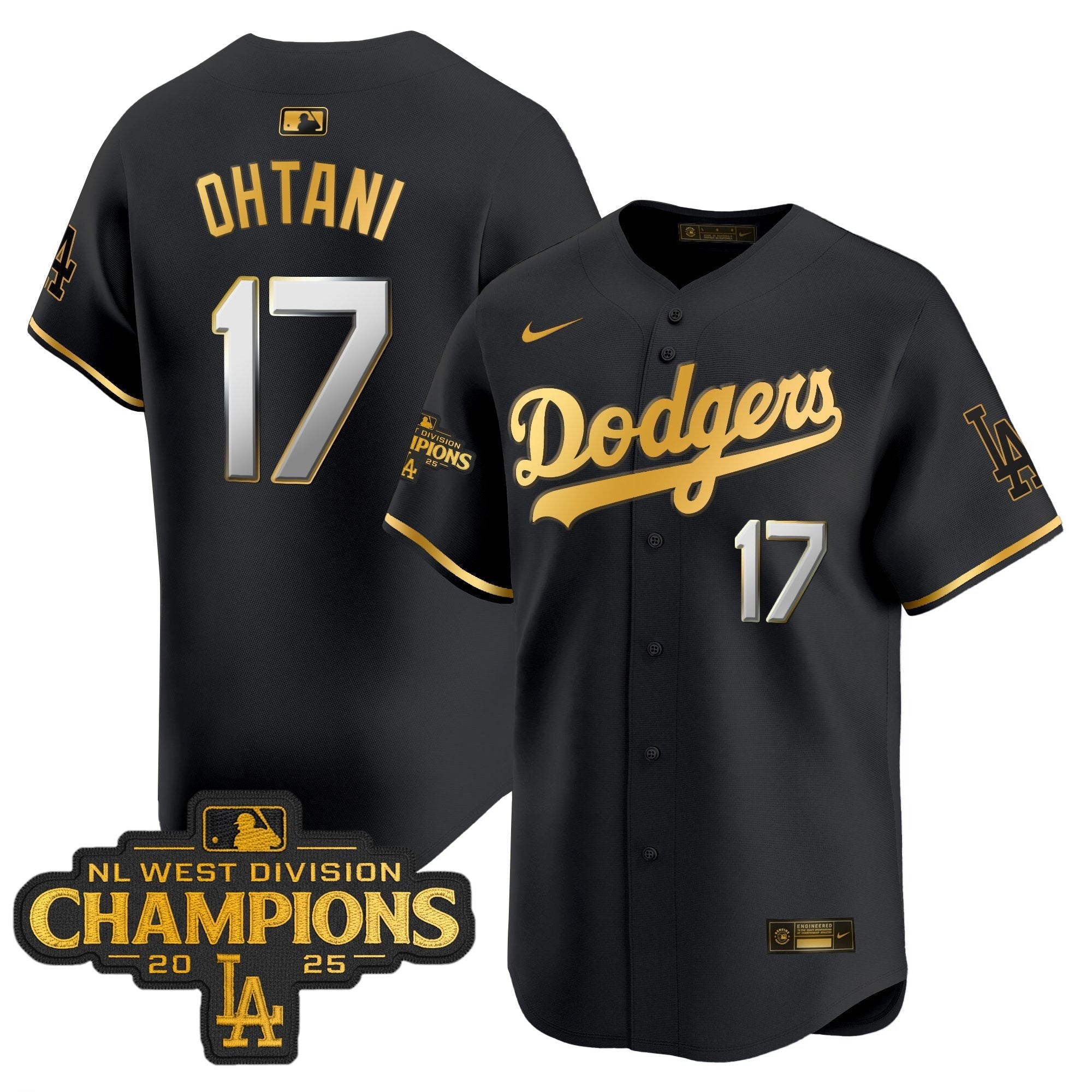 Men’s 2025 NL West Division Champions Patch Gold Trim Vapor Premier Limited Jersey