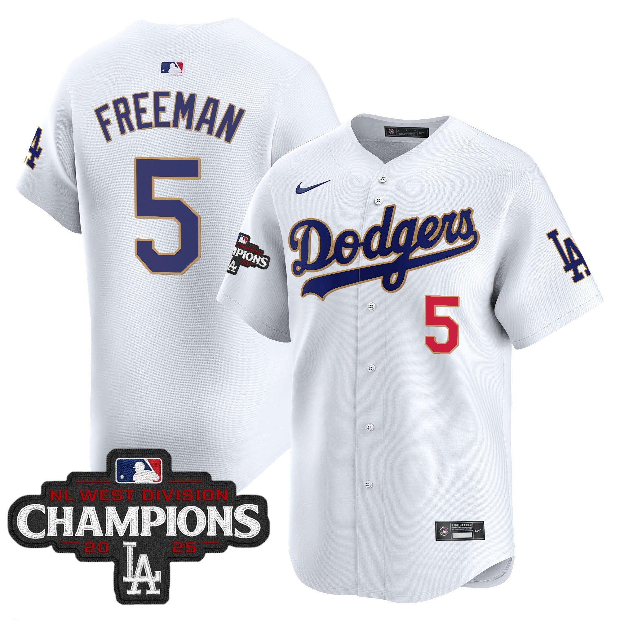 Men’s 2025 NL West Division Champions Patch Gold Trim Vapor Premier Limited Jersey