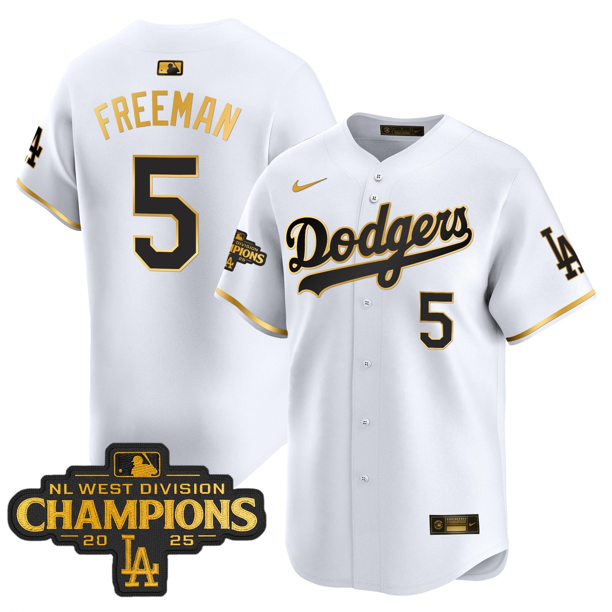 Men’s 2025 NL West Division Champions Patch Gold Trim Vapor Premier Limited Jersey