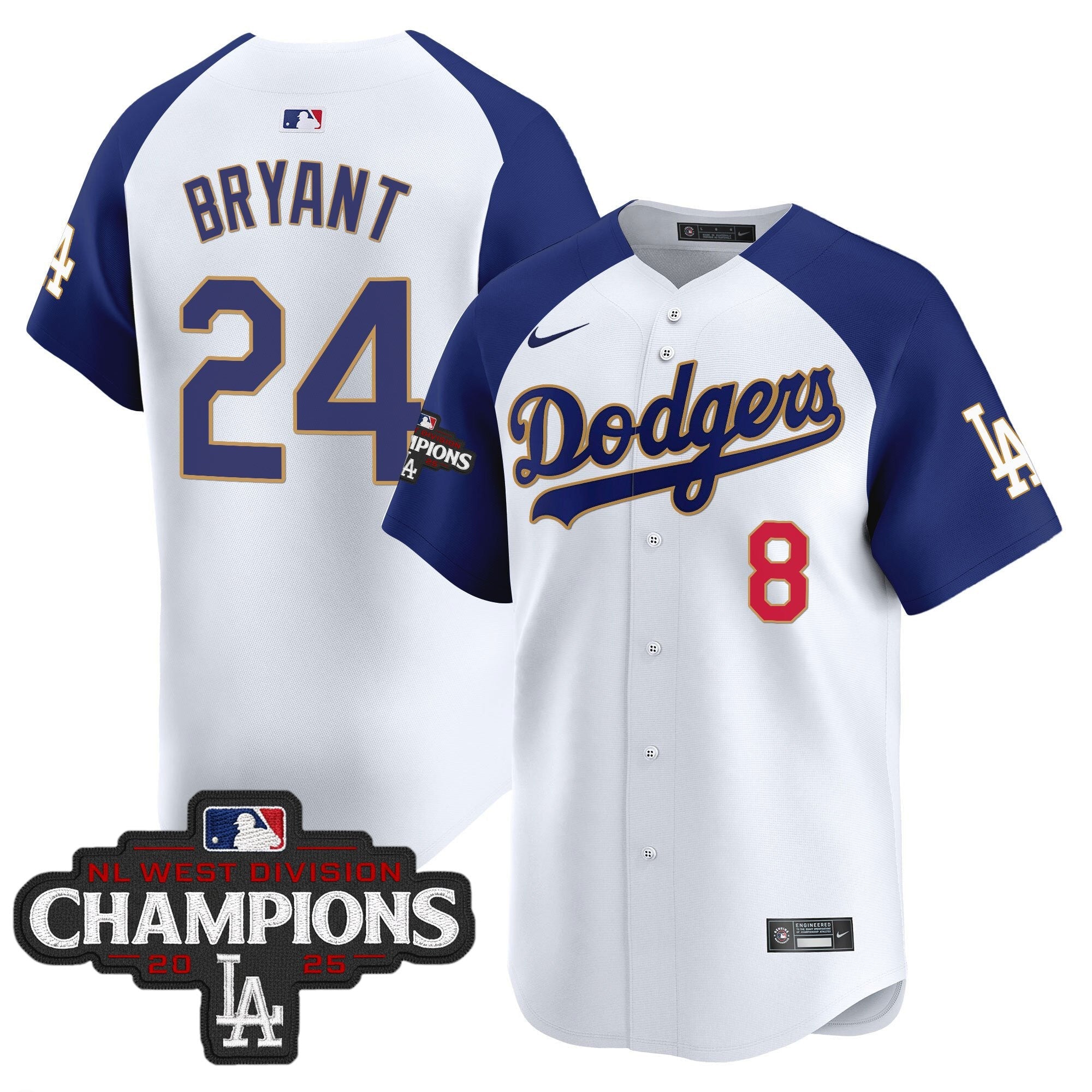 Men’s 2025 NL West Division Champions Patch Gold Trim Vapor Premier Limited Jersey