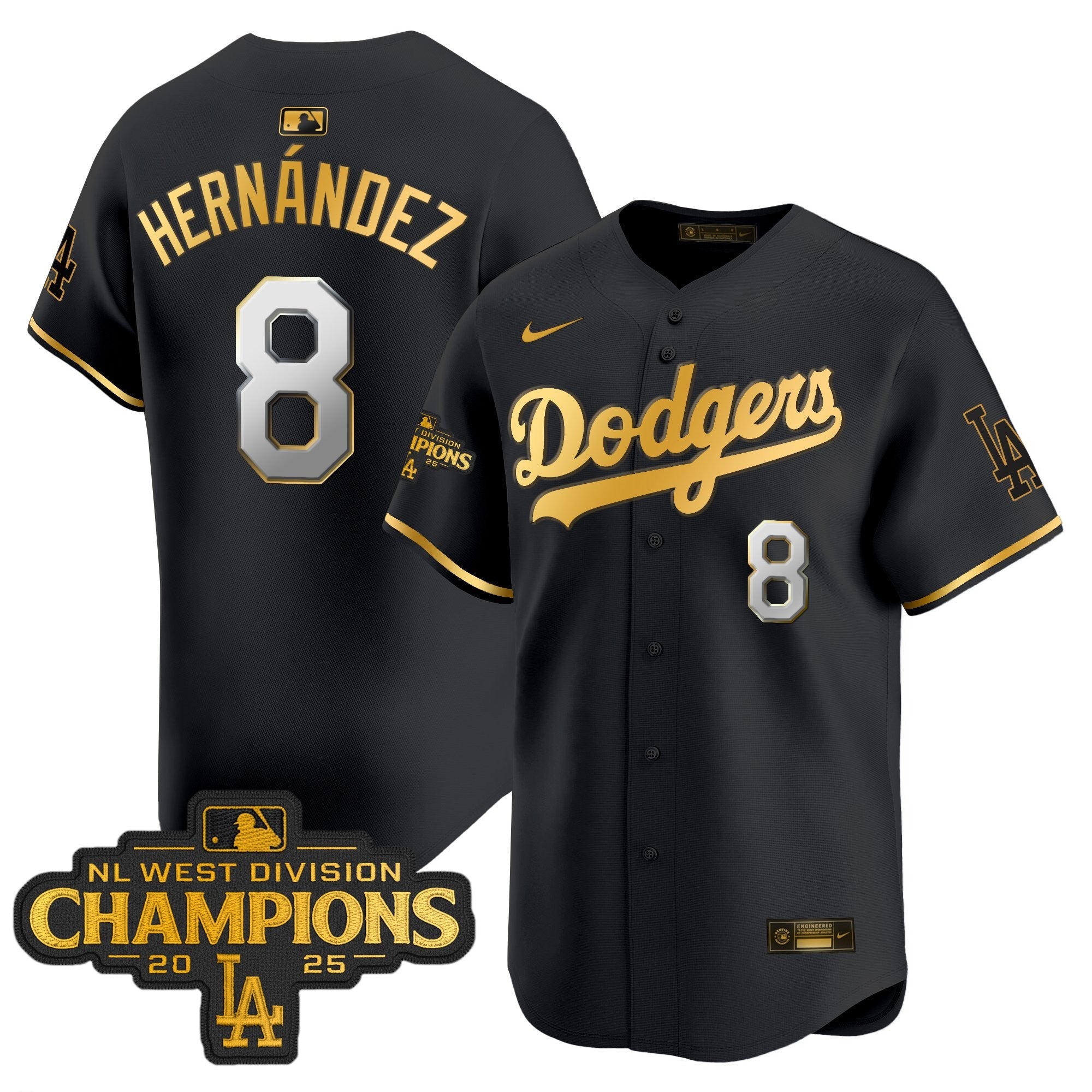 Men’s 2025 NL West Division Champions Patch Gold Trim Vapor Premier Limited Jersey