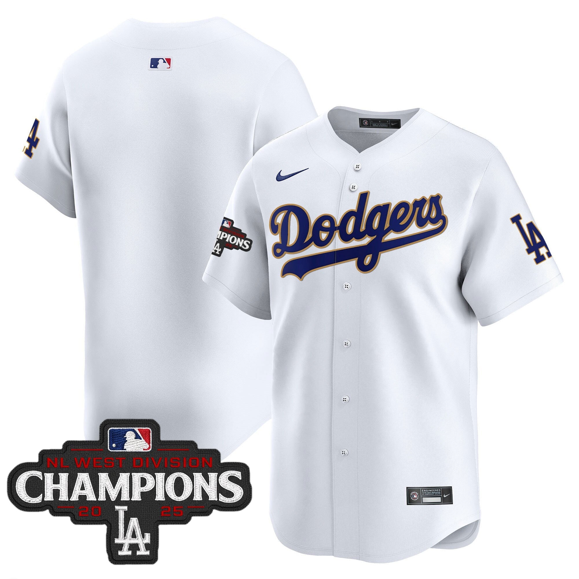Men’s 2025 NL West Division Champions Patch Gold Trim Vapor Premier Limited Jersey