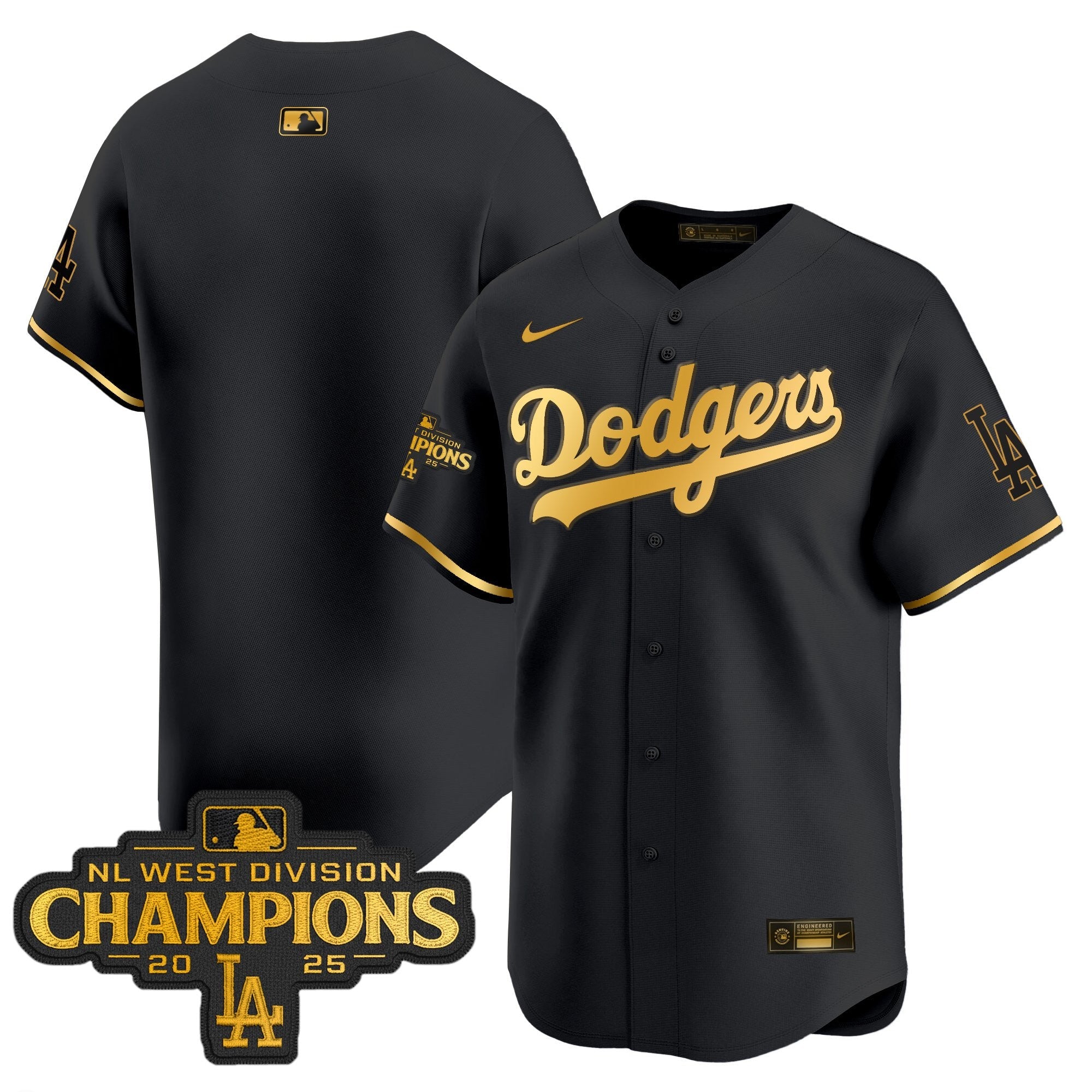 Men’s 2025 NL West Division Champions Patch Gold Trim Vapor Premier Limited Jersey