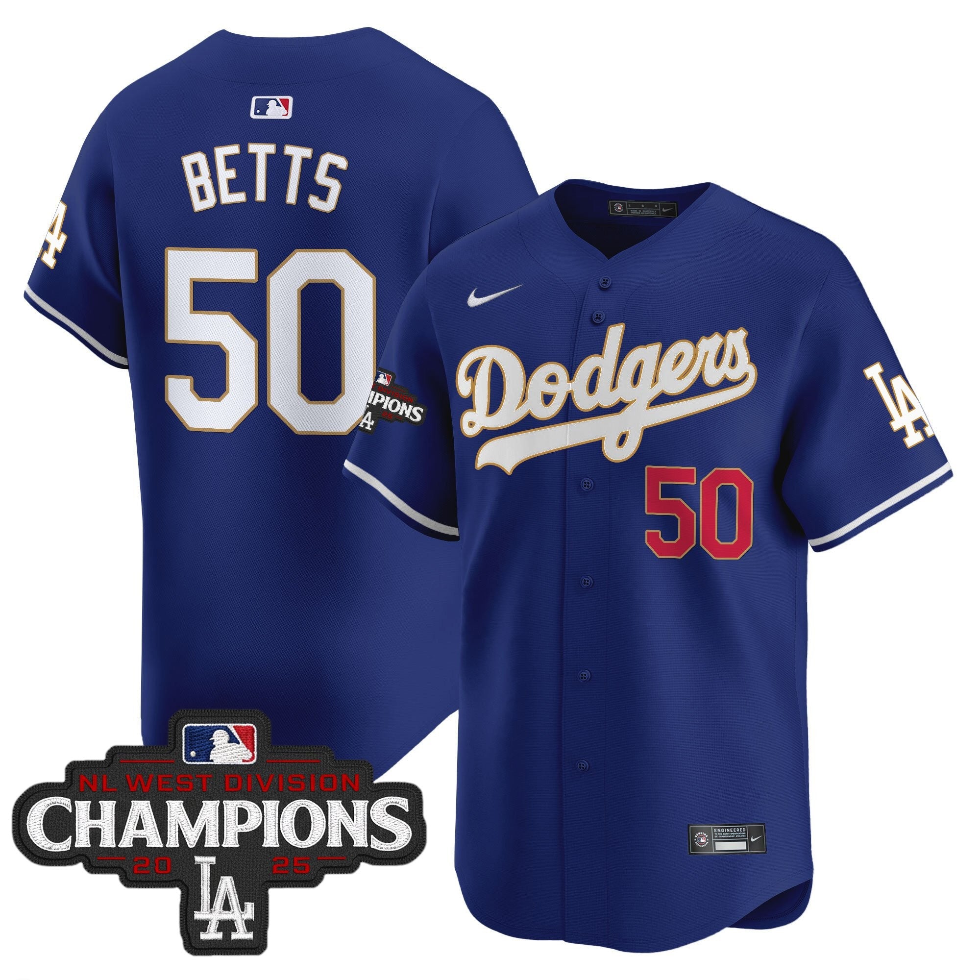 Men’s 2025 NL West Division Champions Patch Gold Trim Vapor Premier Limited Jersey