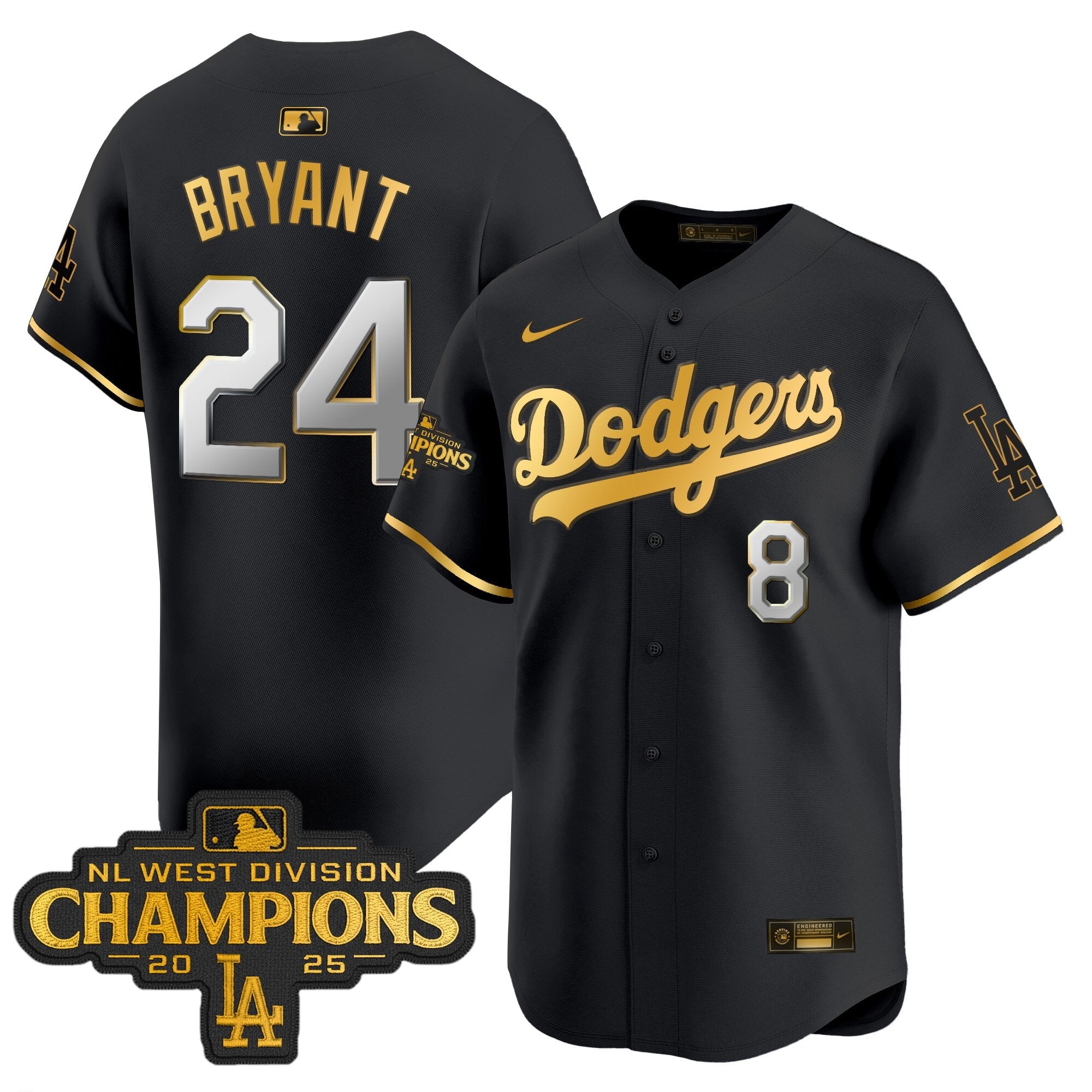 Men’s 2025 NL West Division Champions Patch Gold Trim Vapor Premier Limited Jersey