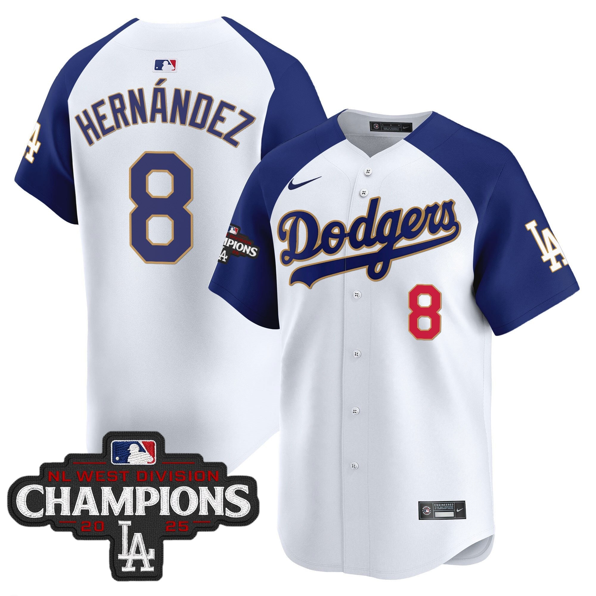 Men’s 2025 NL West Division Champions Patch Gold Trim Vapor Premier Limited Jersey