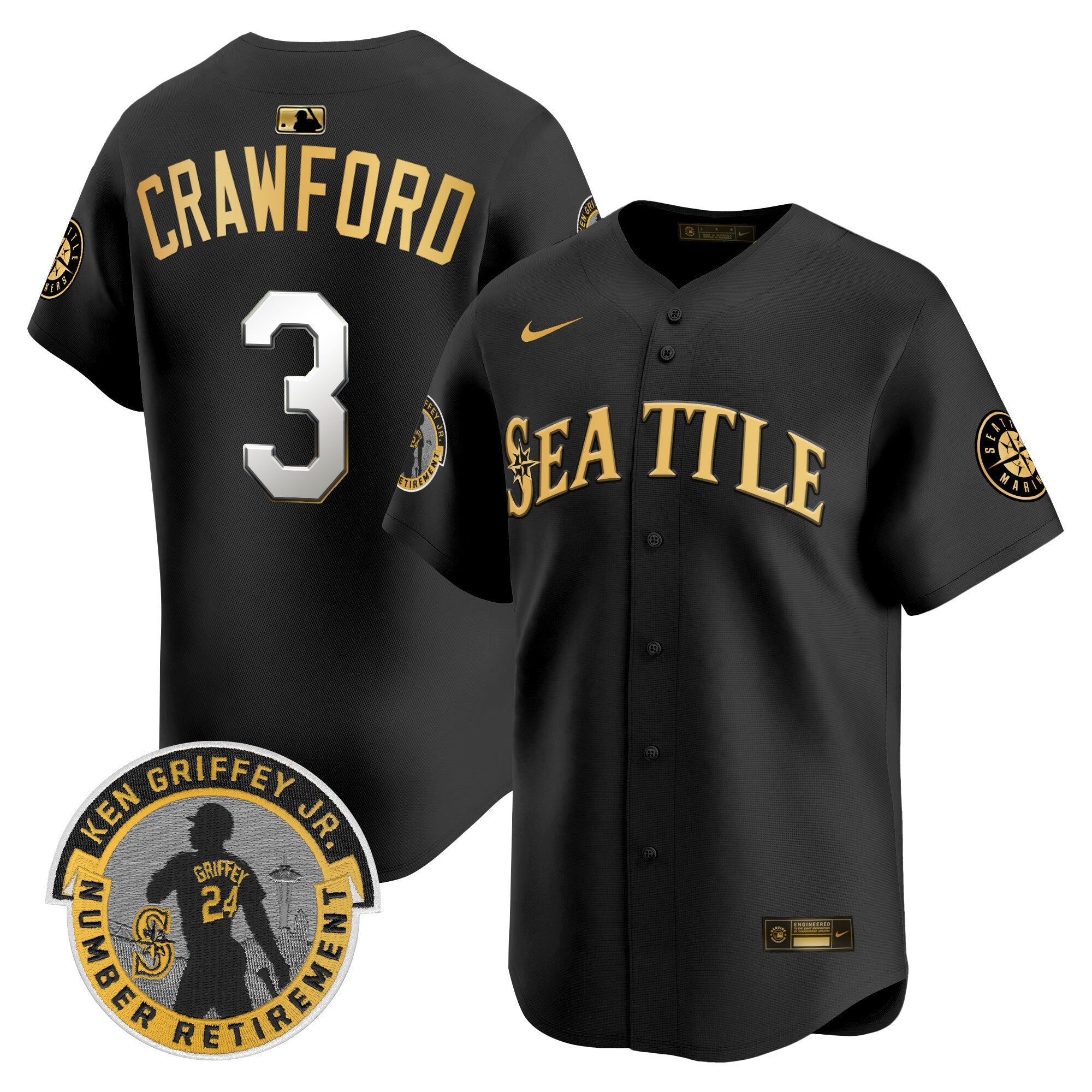 Men’s 2025 Ken Griffey Jr. Patch Vapor Premier Limited Jersey