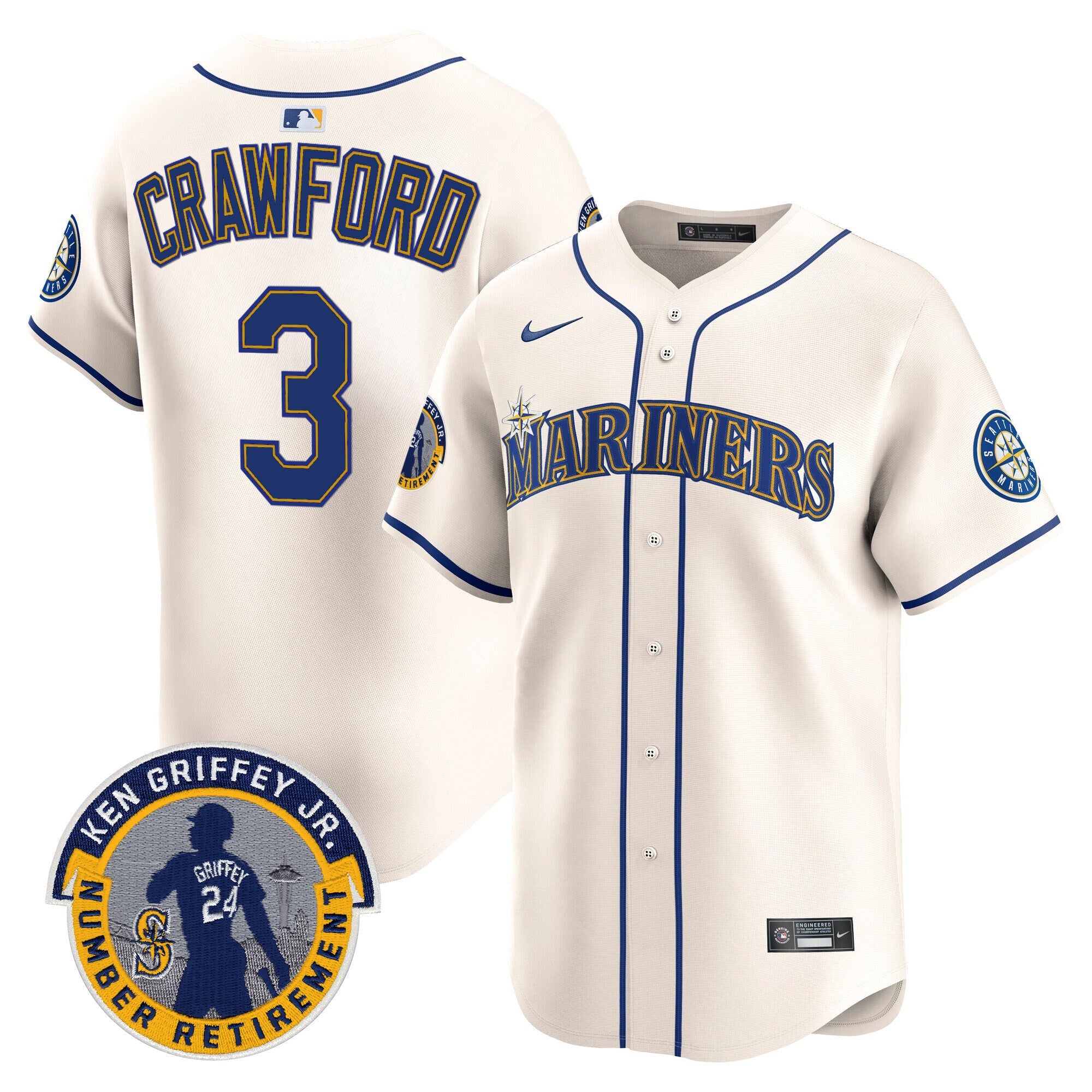 Men’s 2025 Ken Griffey Jr. Patch Vapor Premier Limited Jersey