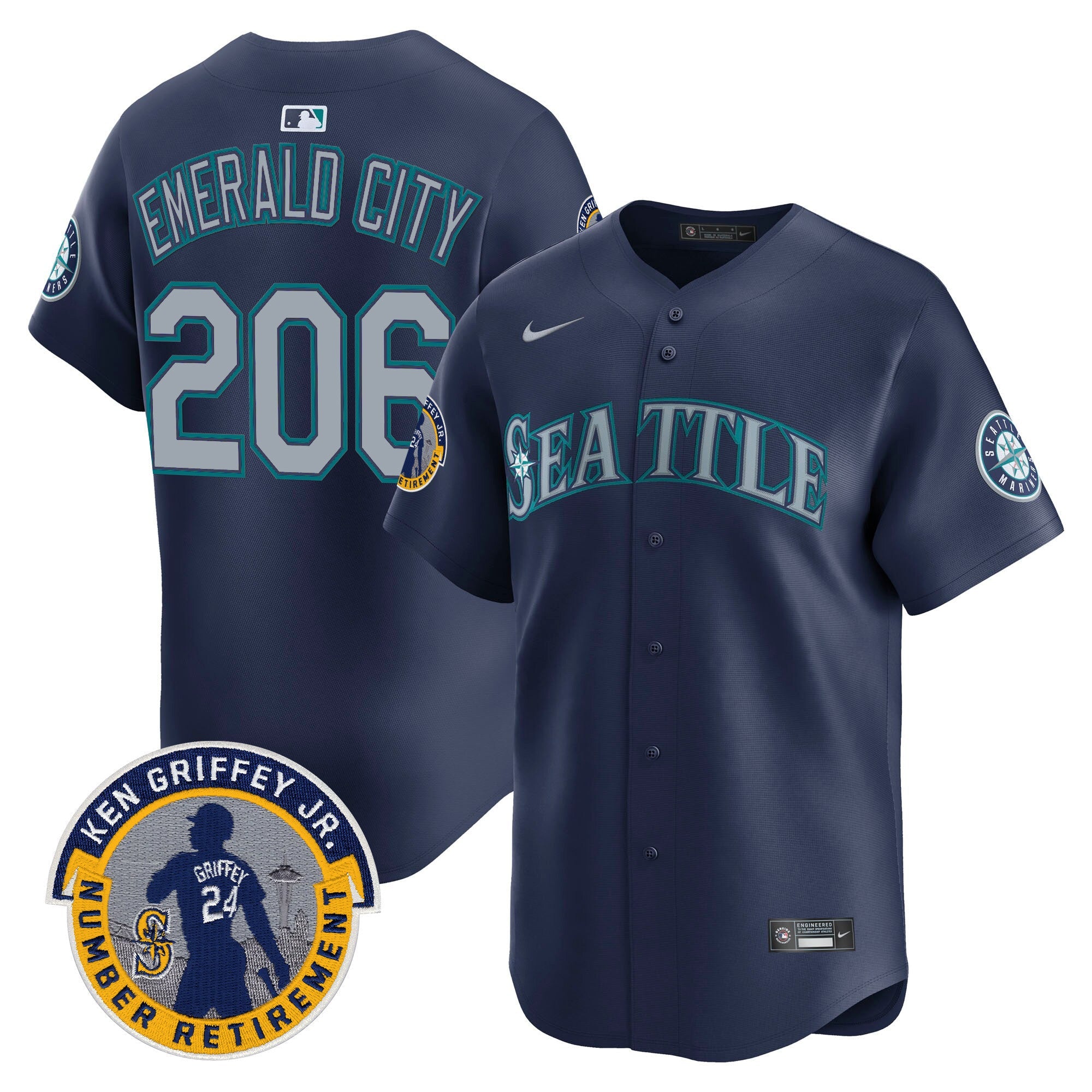 Men’s 2025 Ken Griffey Jr. Patch Vapor Premier Limited Jersey