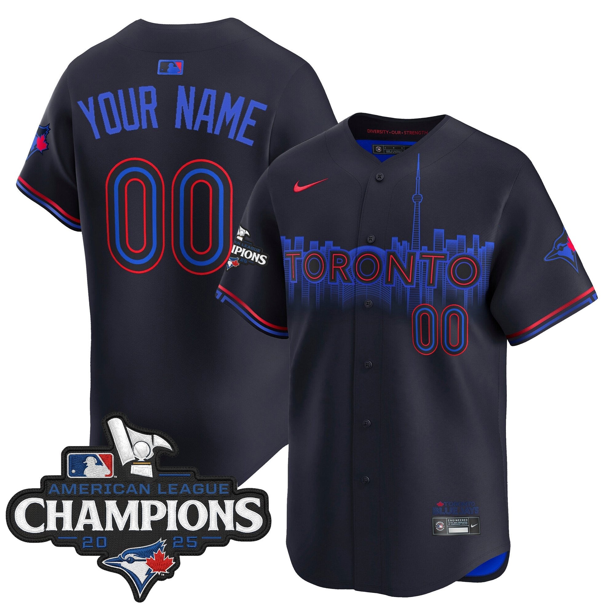 Toronto 2025 American League Champions Vapor Premier Limited Custom Jersey
